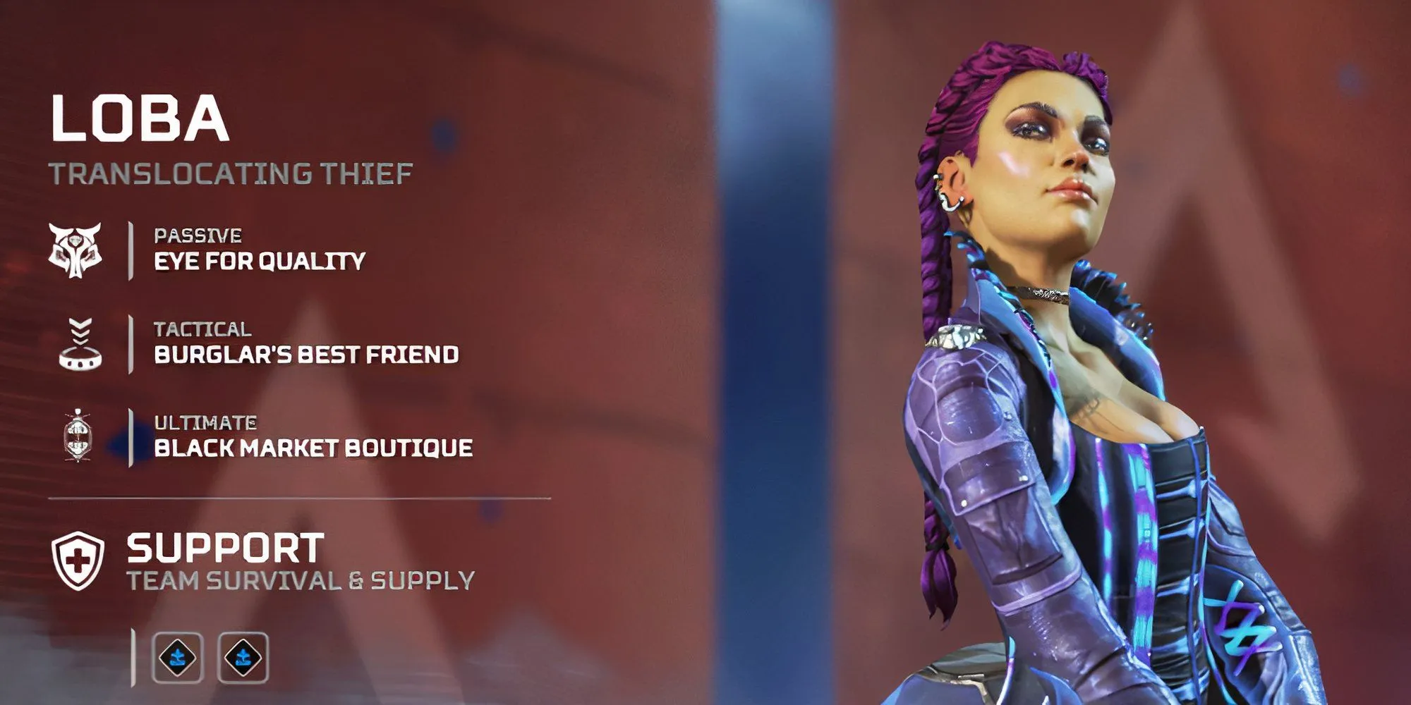 Loba, chuyên gia loot đồ của Apex Legends, sử dụng kỹ năng chợ đen để thu thập trang bị quý giá cho cả đội