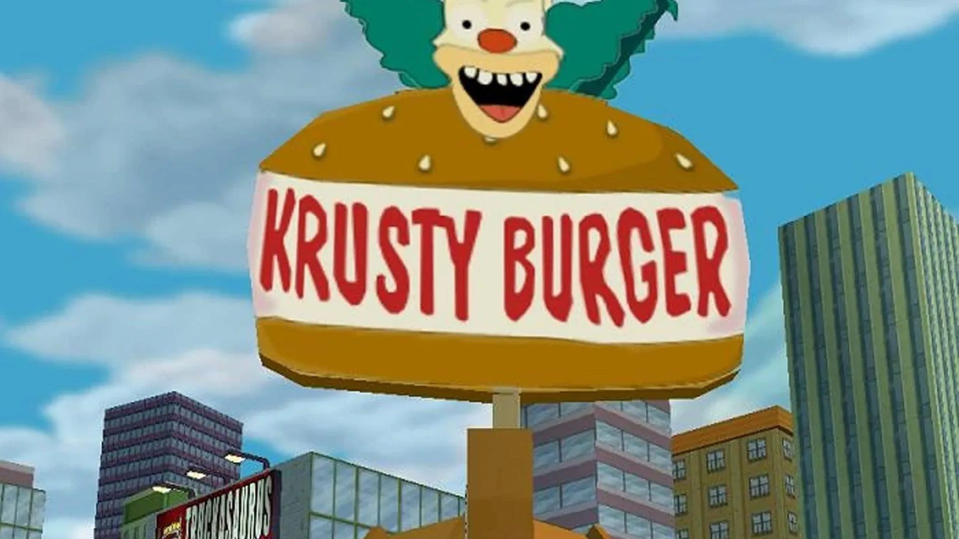Logo Krusty Burger từ game The Simpsons Hit &amp; Run