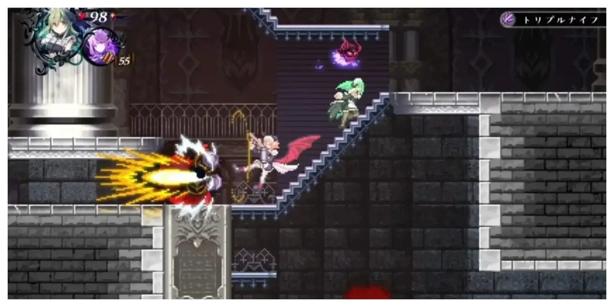 Lối chơi co-op trong Gal Guardians Servants of the Dark
