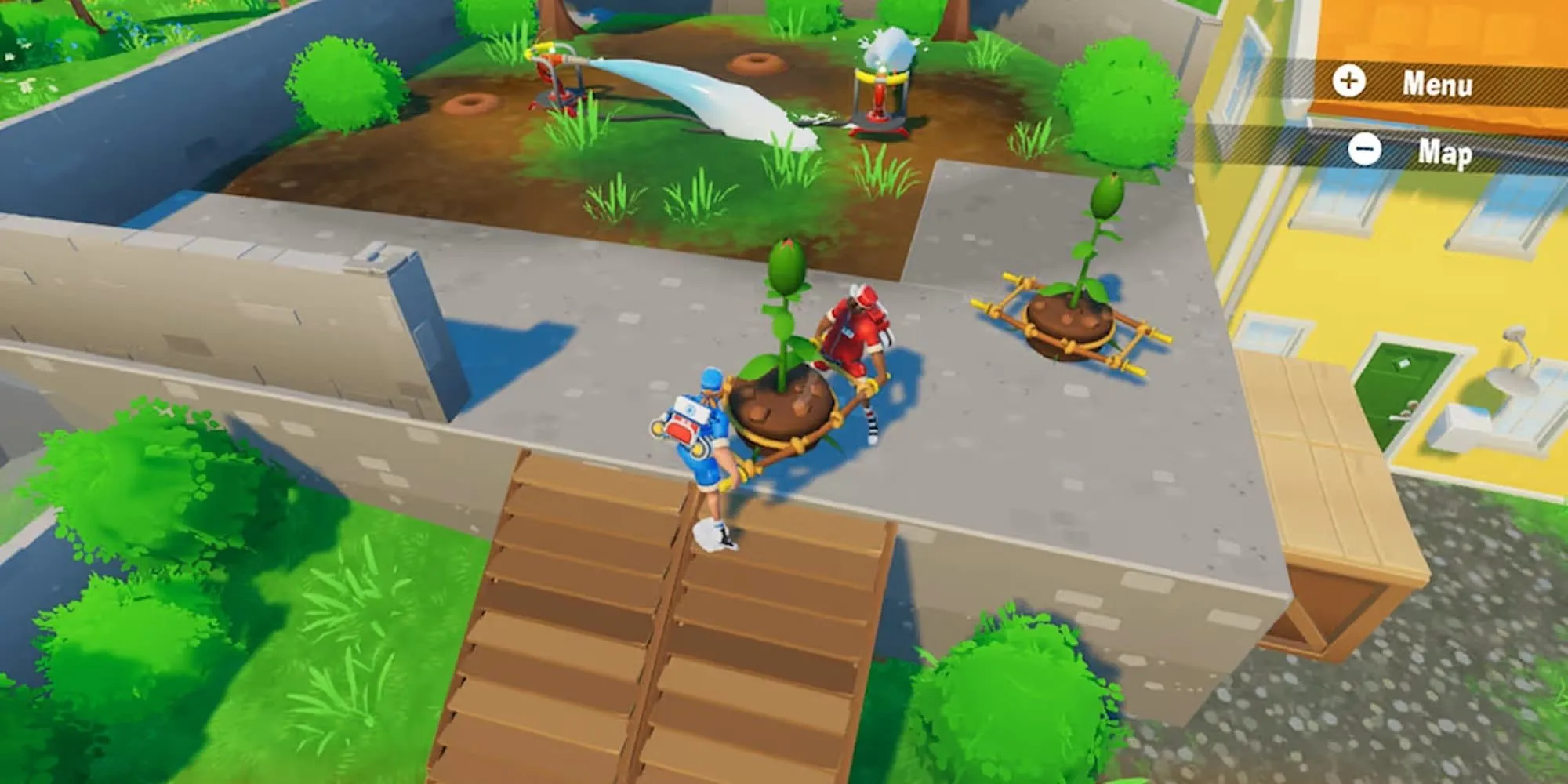 Mang cây cảnh trên cáng trong game co-op The Stretchers