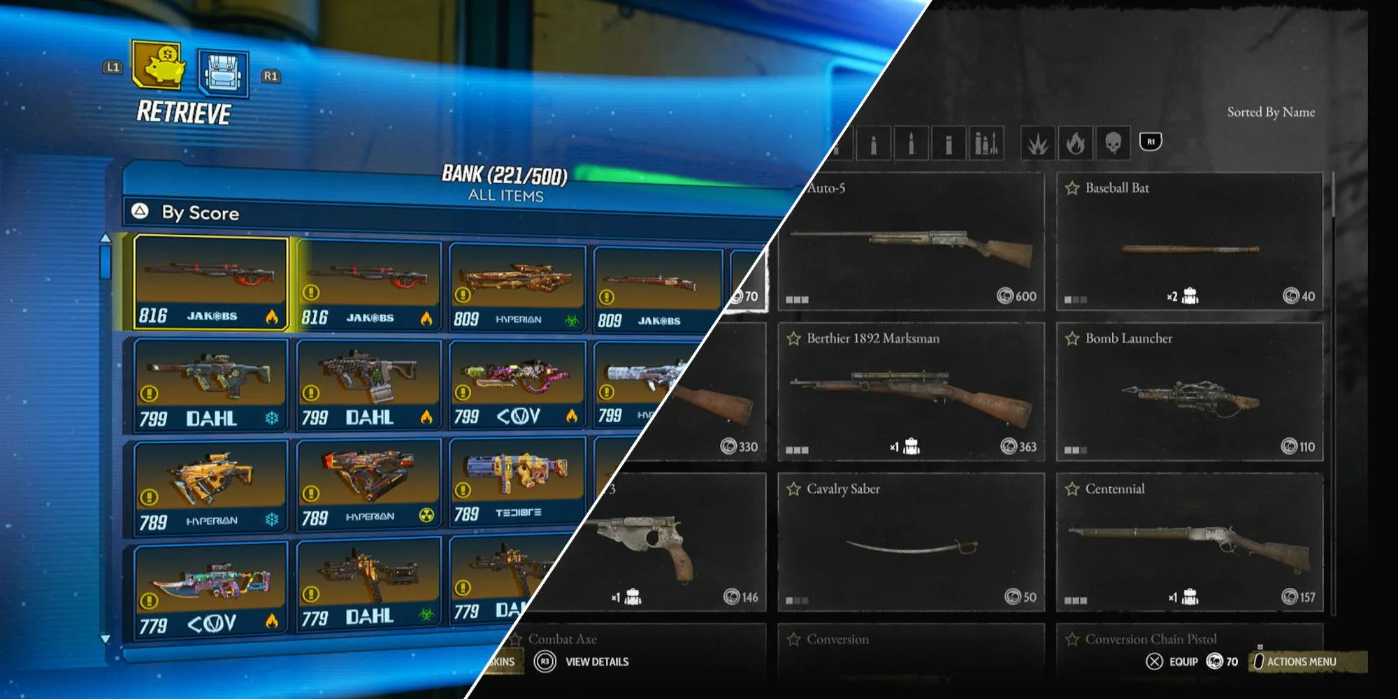 Minh họa sự phong phú về các loại vũ khí trong game FPS