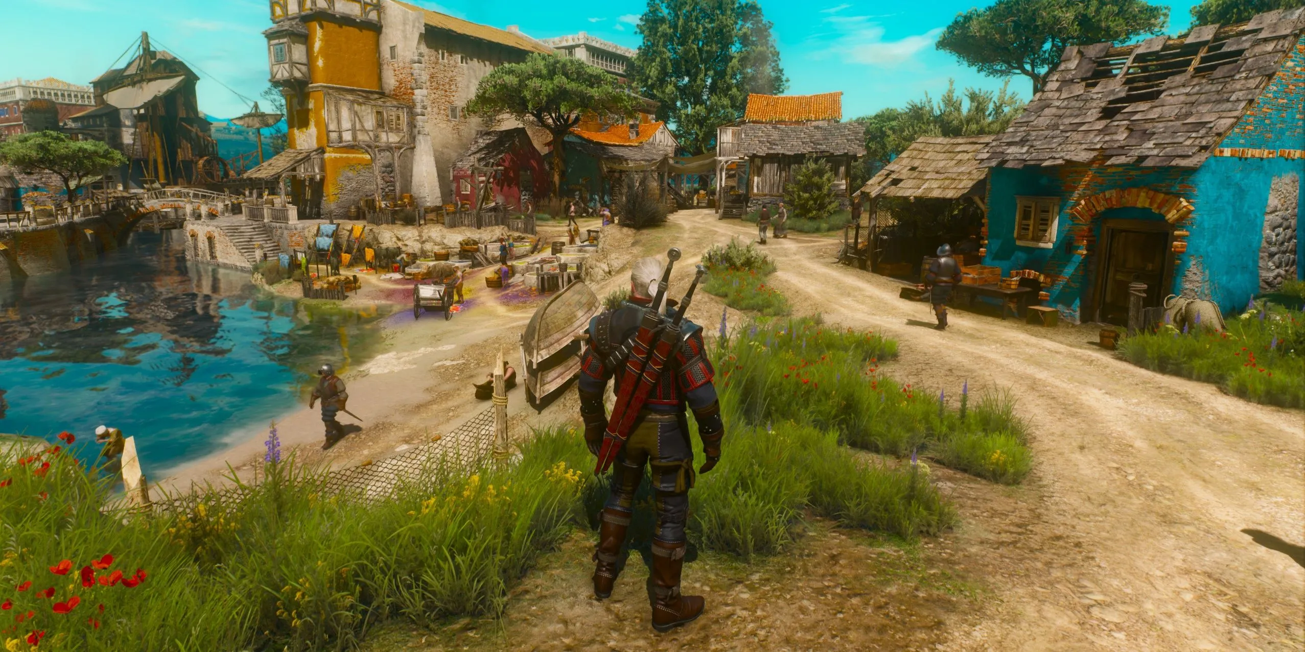 Một cảnh trong The Witcher 3 Wild Hunt, minh họa đồ họa của game trước khi có hỗ trợ mod đa nền tảng trên PS5, Xbox Series.