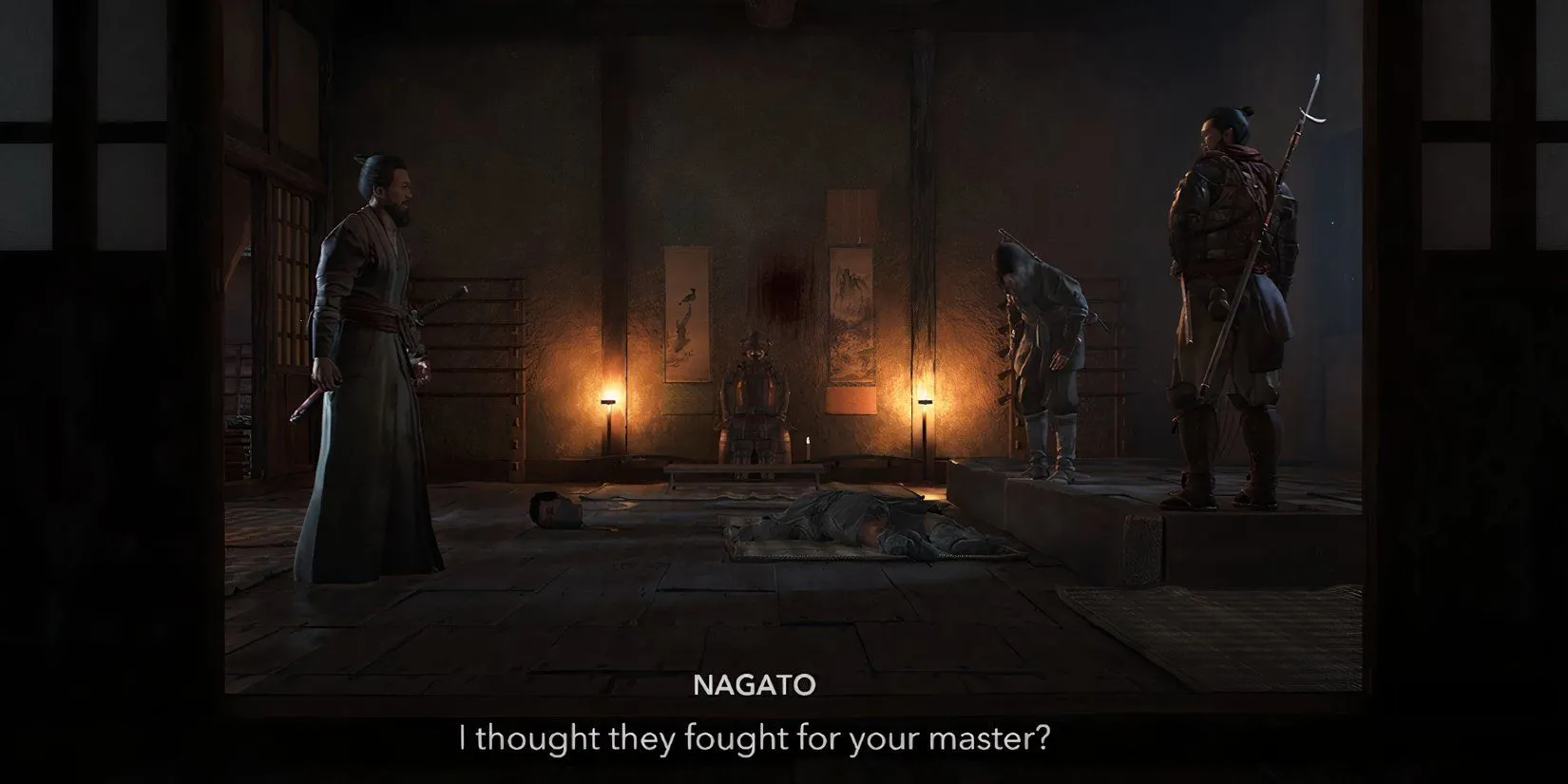 Naoe, Hanzo, and Nagato speak in Assassins Creed Shadows