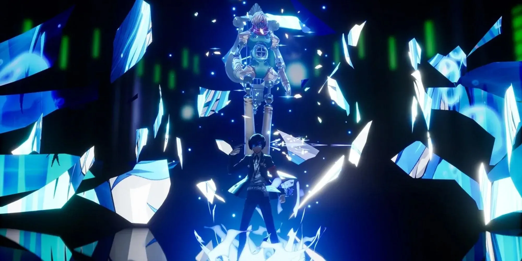 Nhân vật chính Makoto từ Persona 3 giải phóng Persona của mình