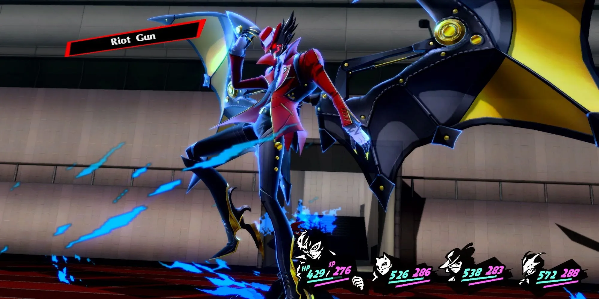 Nhân vật chính và các thành viên Phantom Thieves trong phong cách đồ họa độc đáo của Persona 5.