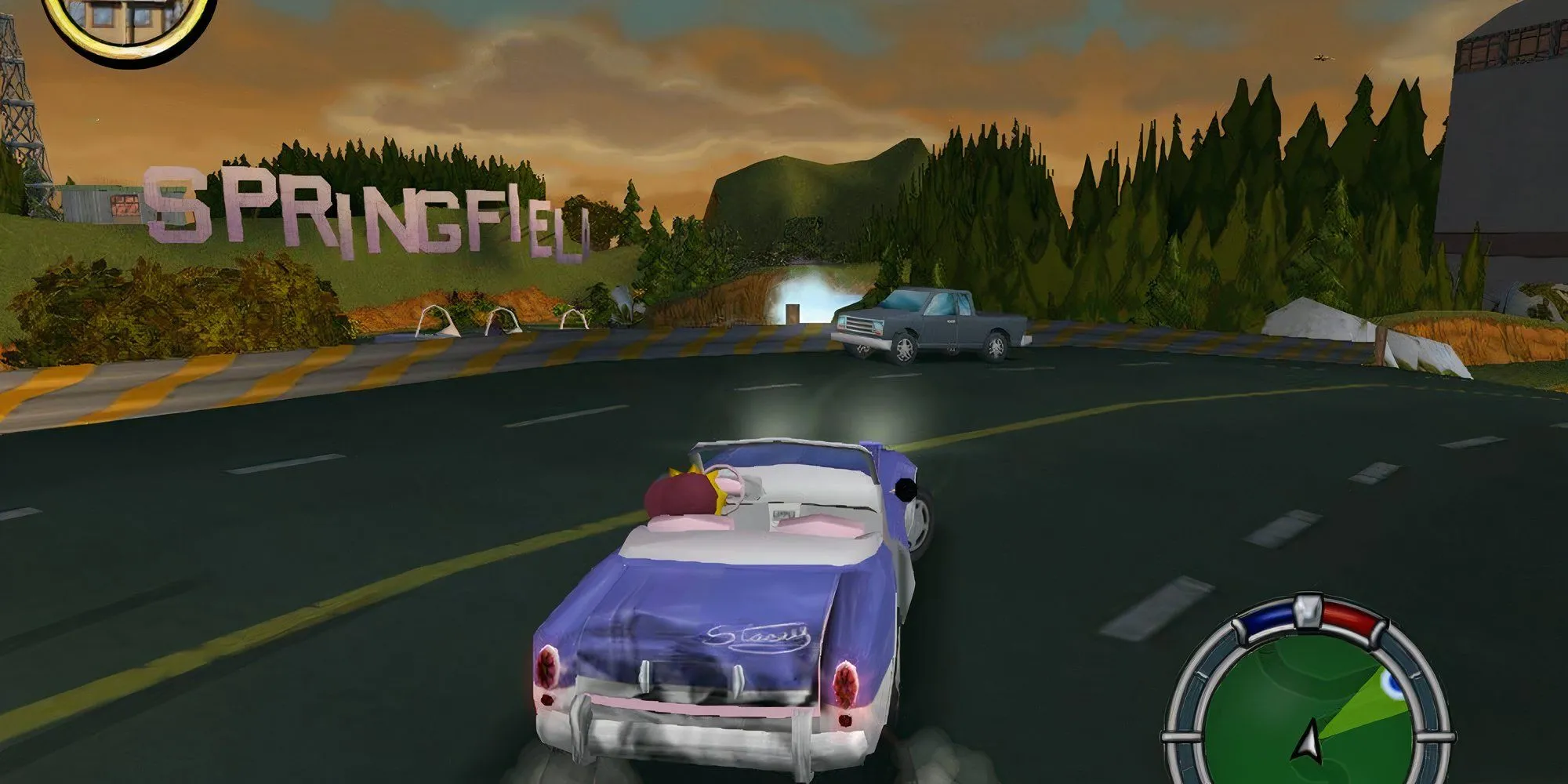 Nhân vật Homer Simpson trong game The Simpsons Hit and Run