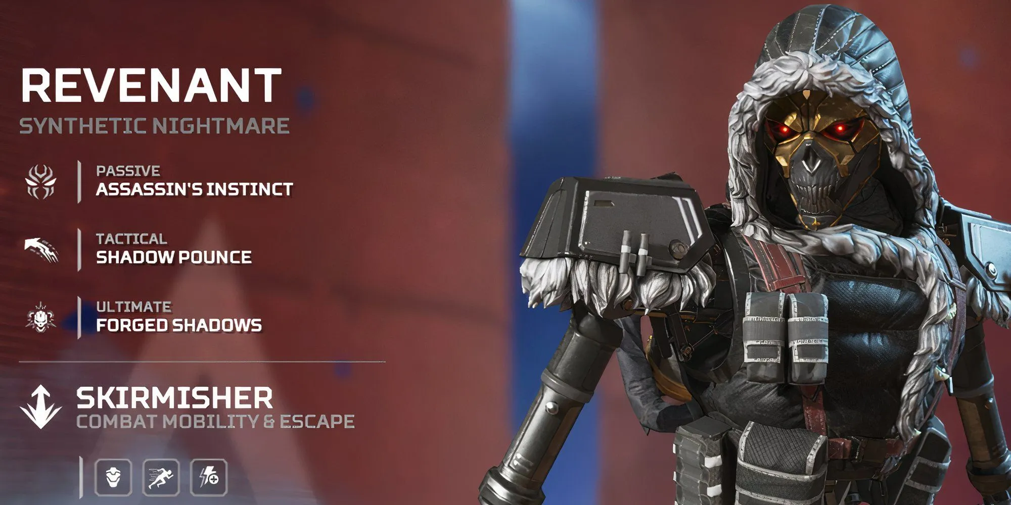 Nhân vật Revenant trong Apex Legends sẵn sàng truy đuổi kẻ thù với kỹ năng sát thủ của mình