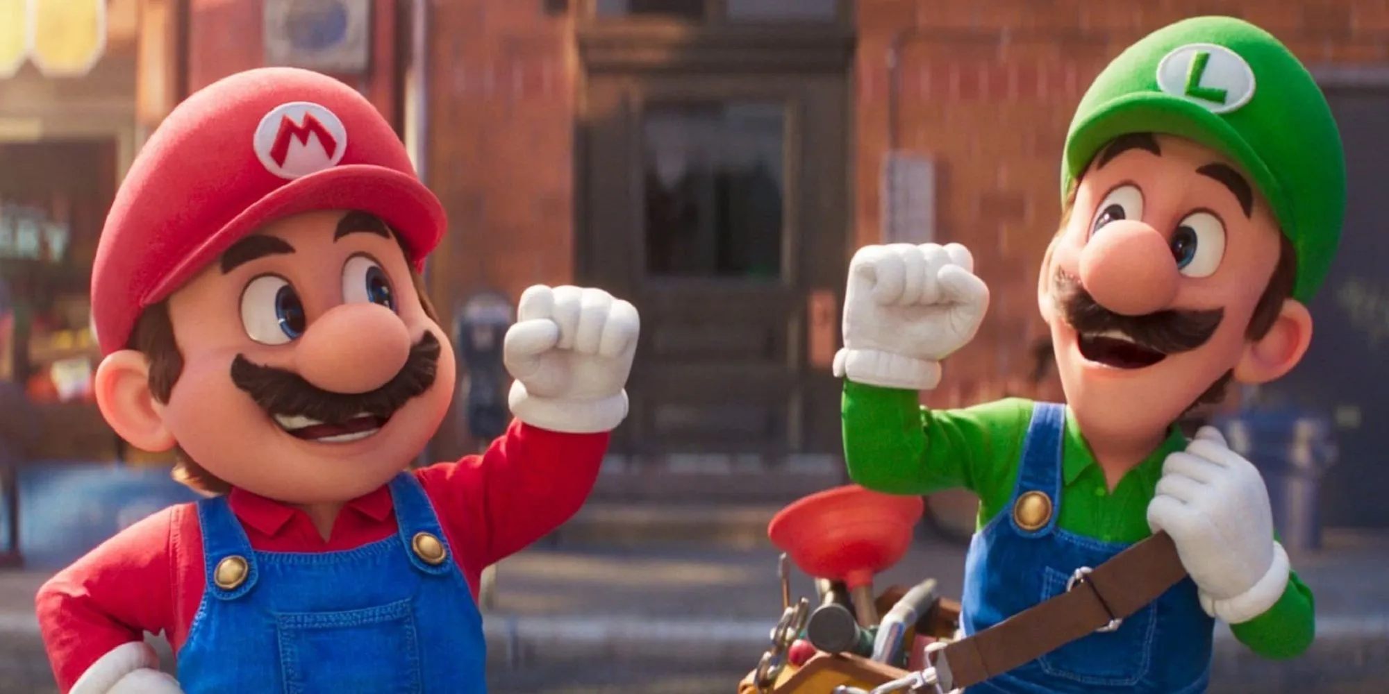 Poster chính thức của phim Super Mario Bros Movie với hình ảnh các nhân vật chính