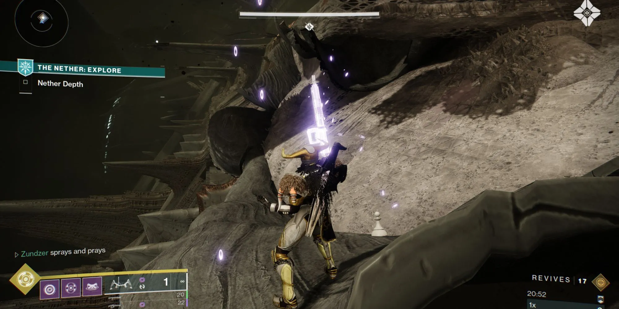 Quân cờ bí ẩn trên vỏ tàu Dreadnaught ở lối vào khu vực Trenchway Nether Destiny 2
