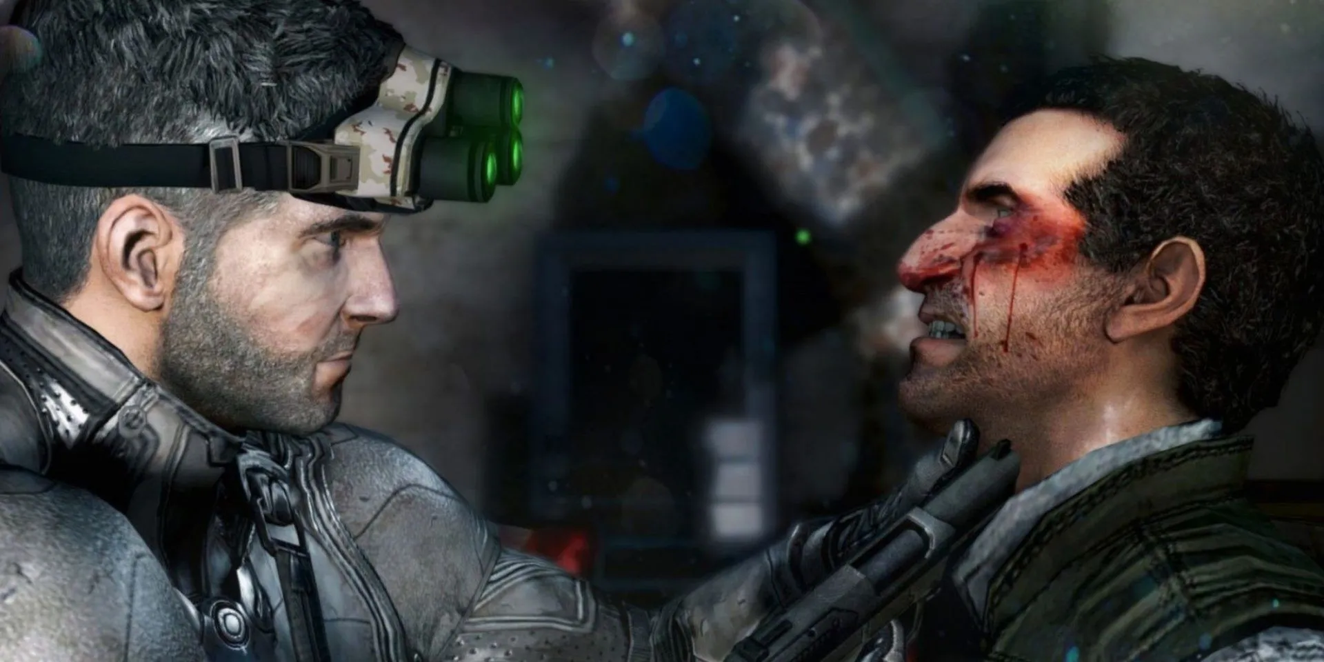 Sam Fisher trong một pha hành động đặc trưng của dòng game Splinter Cell