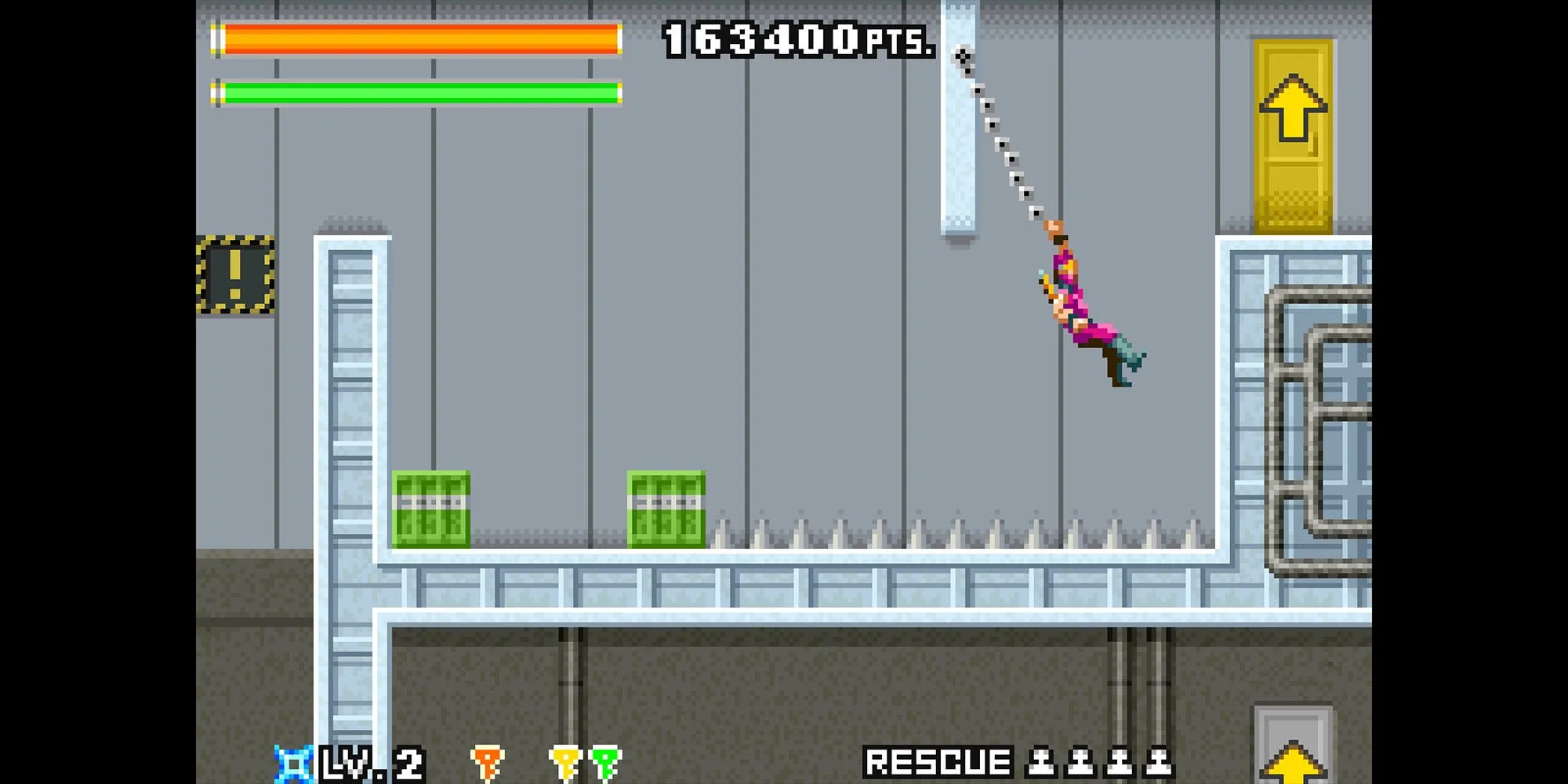 Screenshot gameplay hành động của game Ninja Five-O trên Game Boy Advance