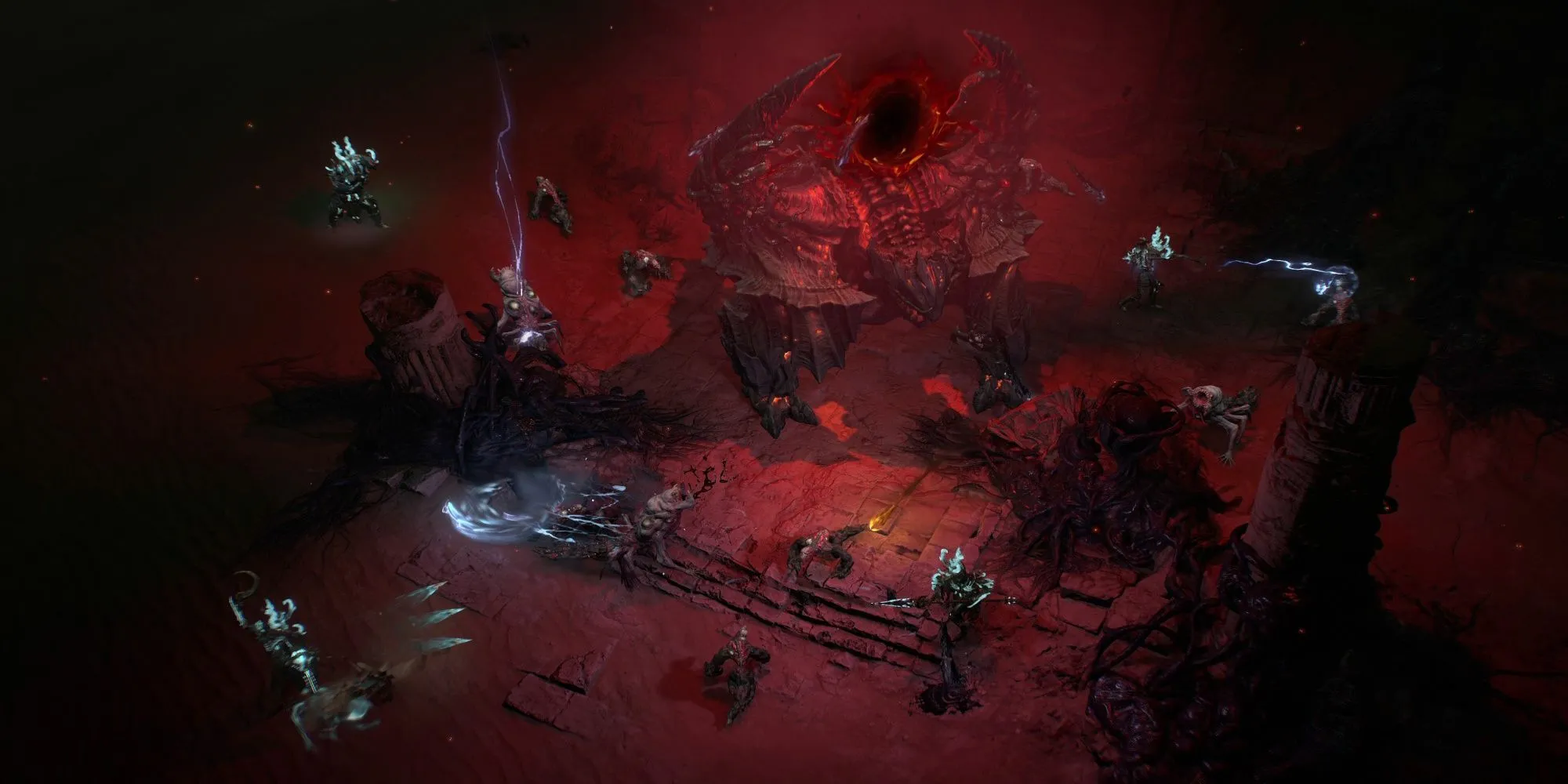 Screenshot gameplay tổng quan của game Diablo 4, bối cảnh chuẩn bị cho các thử thách mới.