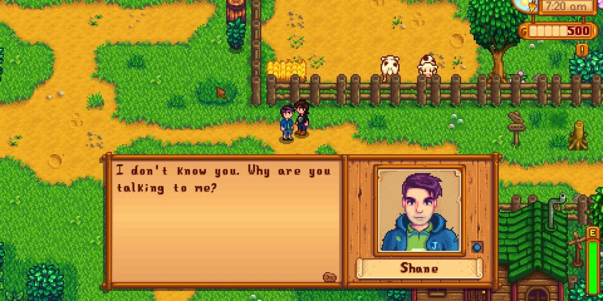 Shane trong Stardew Valley trầm cảm và mối quan hệ của người chơi