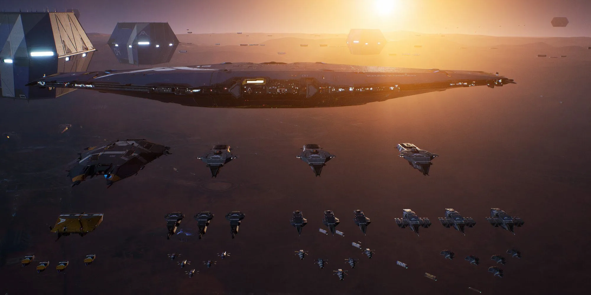 Tàu chiến đấu trong môi trường không gian 3D của Homeworld 3