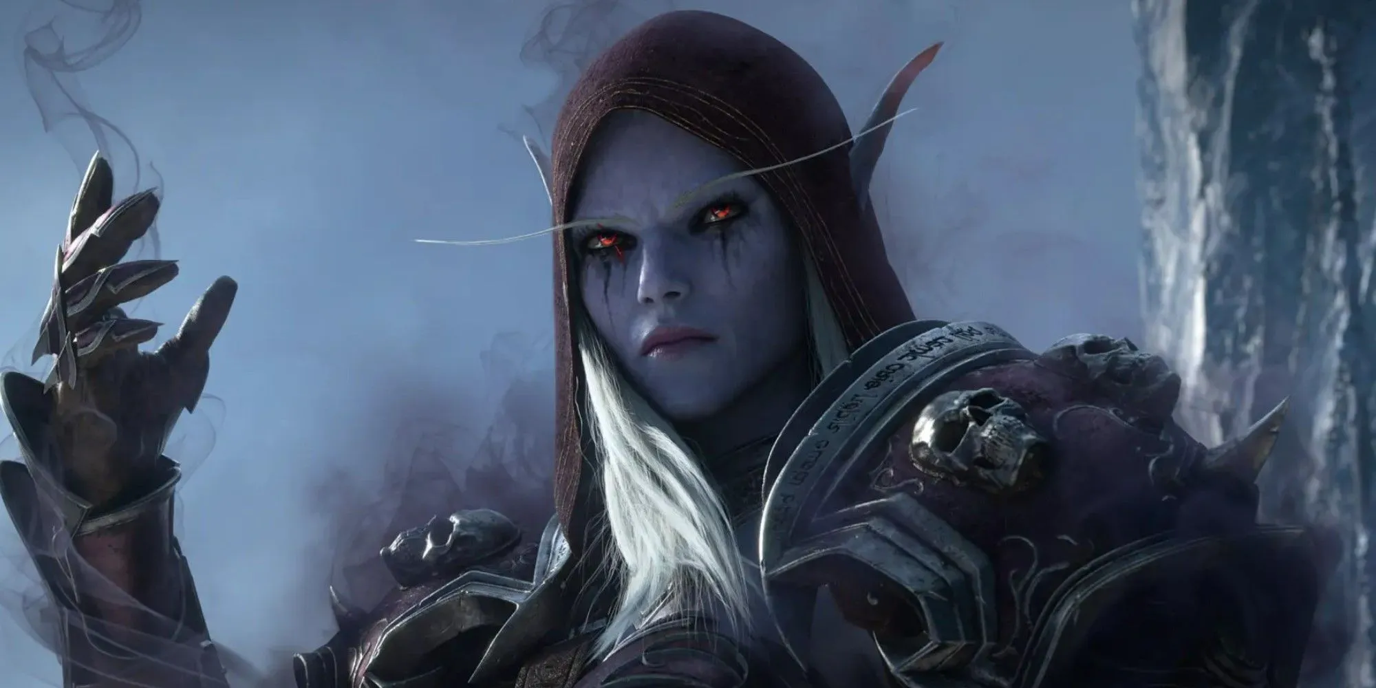 Thế giới ngầm Shadowlands trong World of Warcraft, với các nhân vật đang di chuyển.