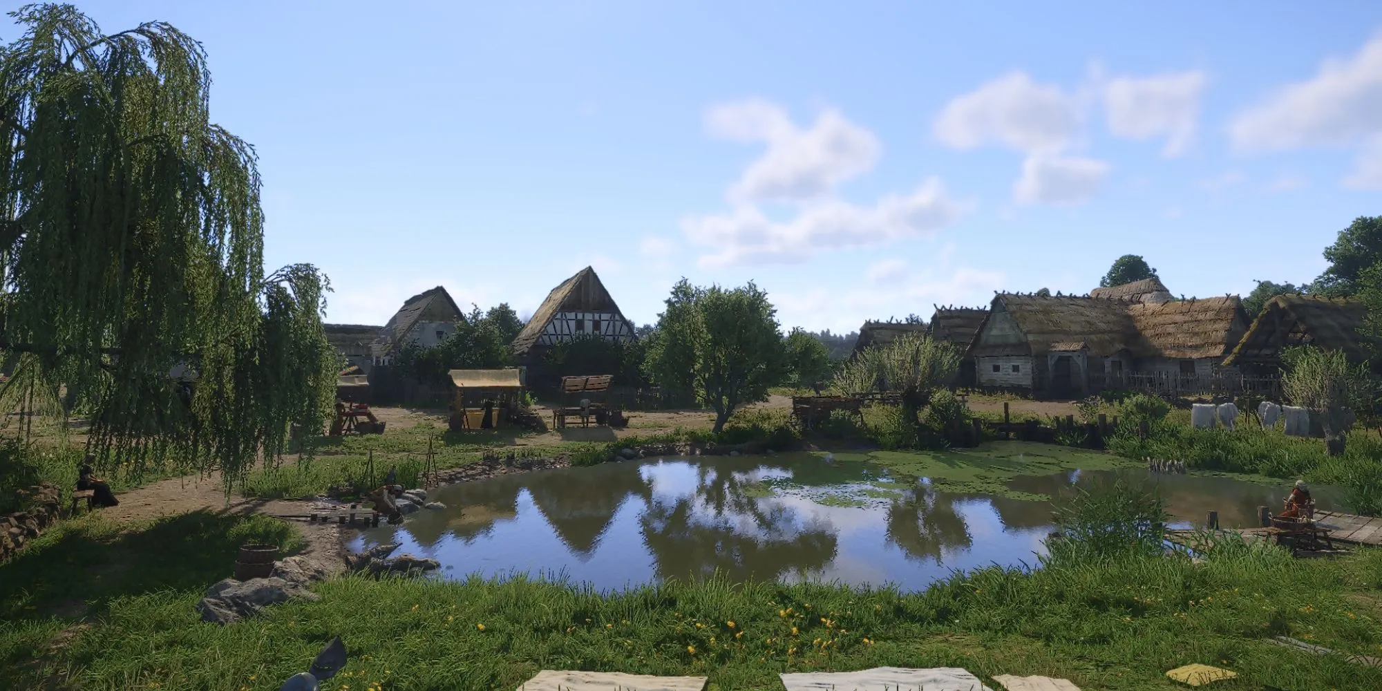 Thị trấn Miskowitz với ao nước yên bình và các cuộc đấu võ trong Kingdom Come Deliverance 2 Kuttenberg
