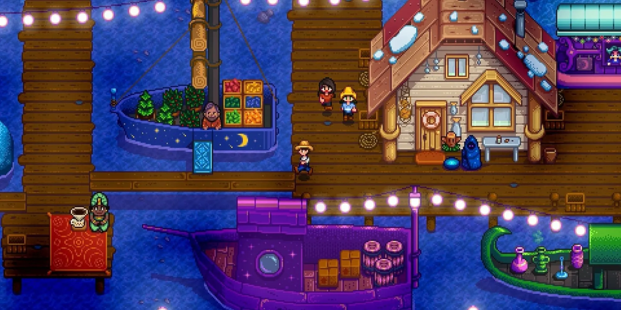 Thuyền tím trong Stardew Valley