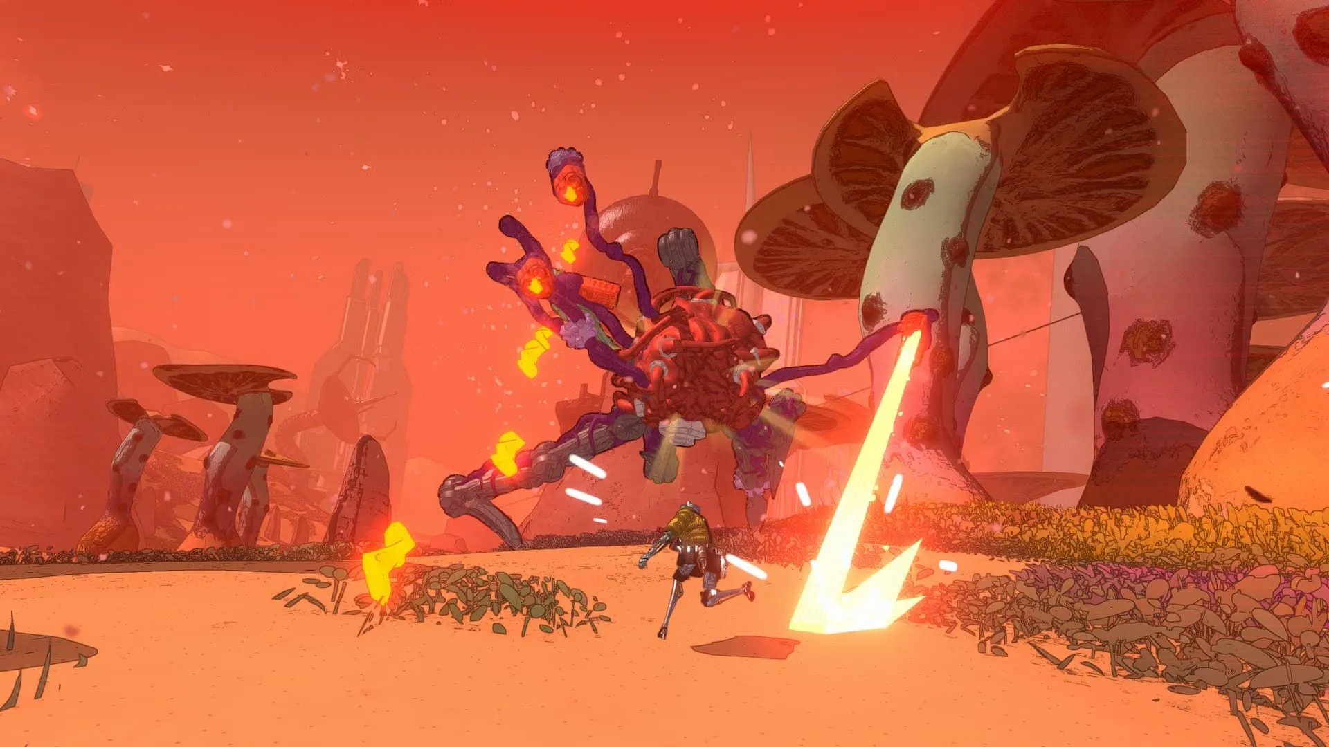 Trải nghiệm bắn súng và chiến đấu với quái vật trong game Mycopunk