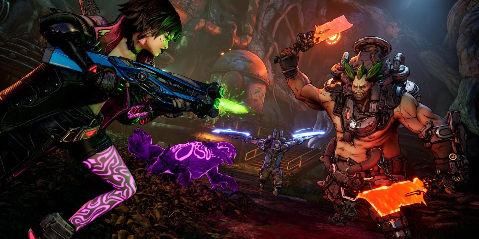 Vex the Siren và Rafa chiến đấu trong một cảnh gameplay Borderlands 4.