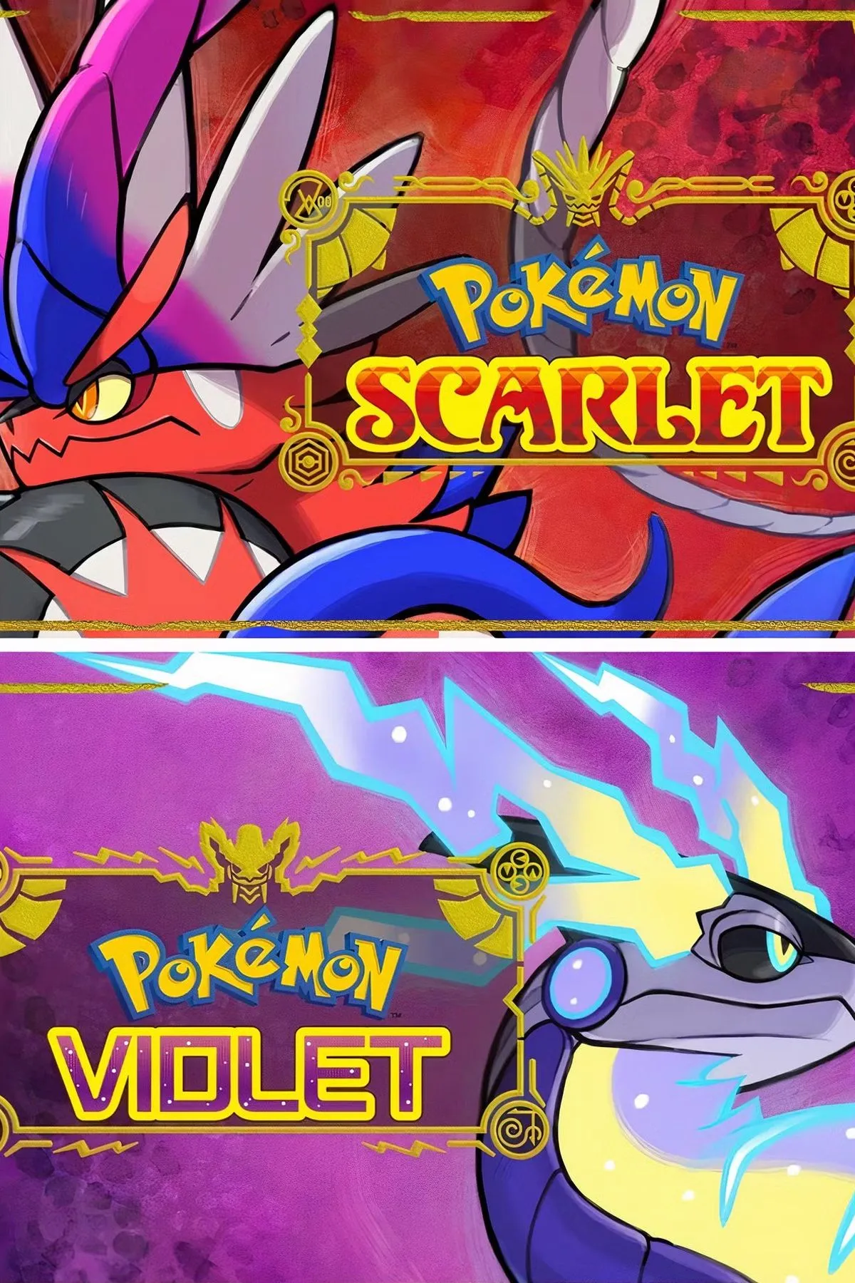 Ảnh bìa game Pokemon Scarlet và Violet.