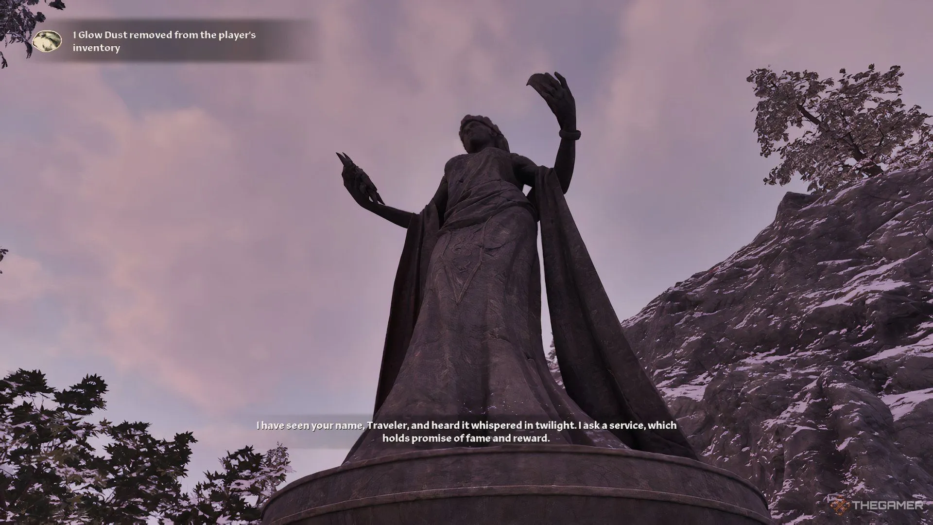 Bắt đầu nhiệm vụ của Azura, Nữ Hoàng Bình Minh và Hoàng Hôn trong Oblivion Remastered.