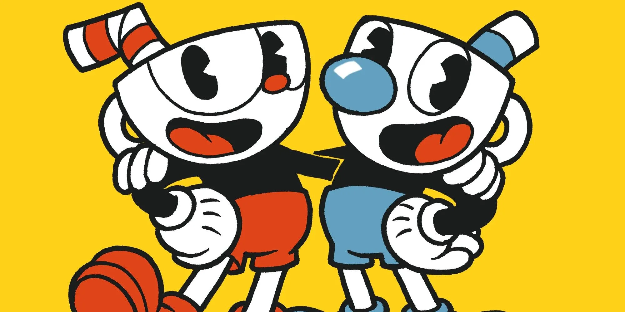 Bộ đôi Cuphead và Mugman trong phong cách hoạt hình cổ điển
