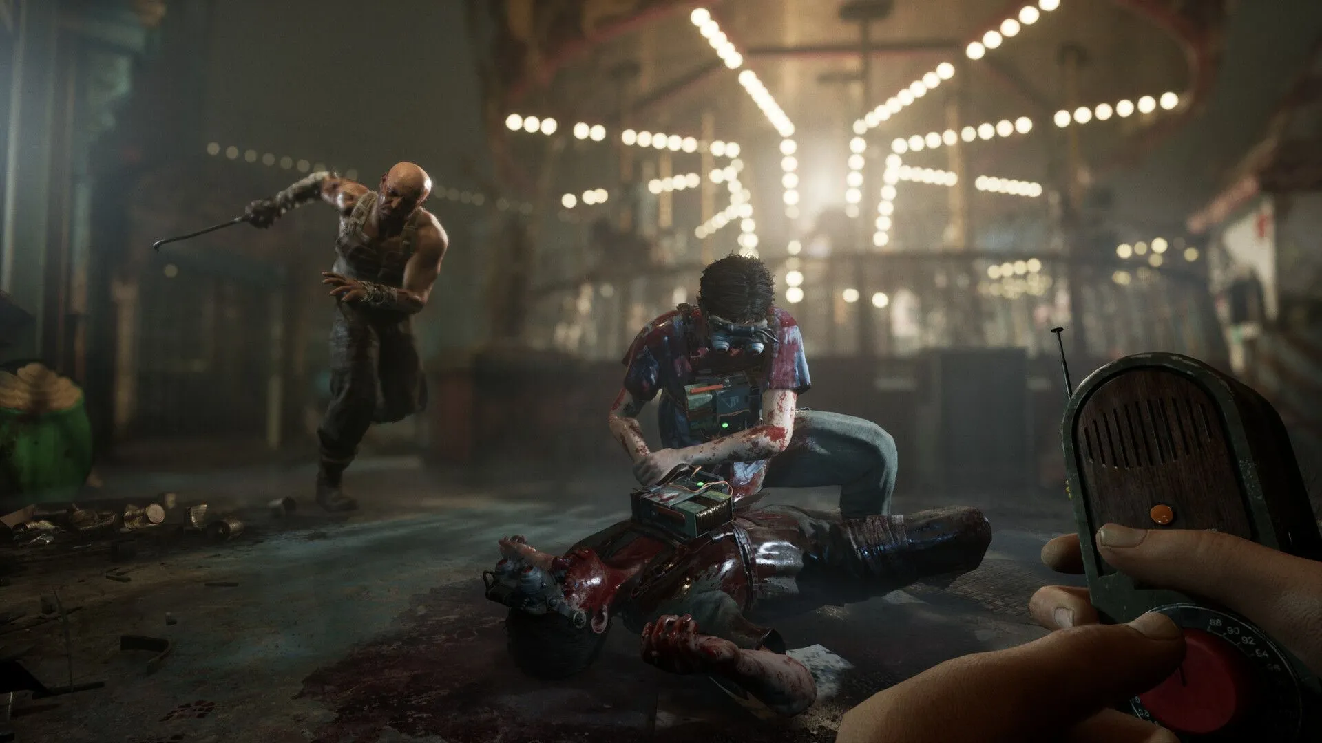 Bức họa chủ đạo của The Outlast Trials, gợi lên không khí u ám và kinh hoàng của các thí nghiệm của tập đoàn Murkoff.