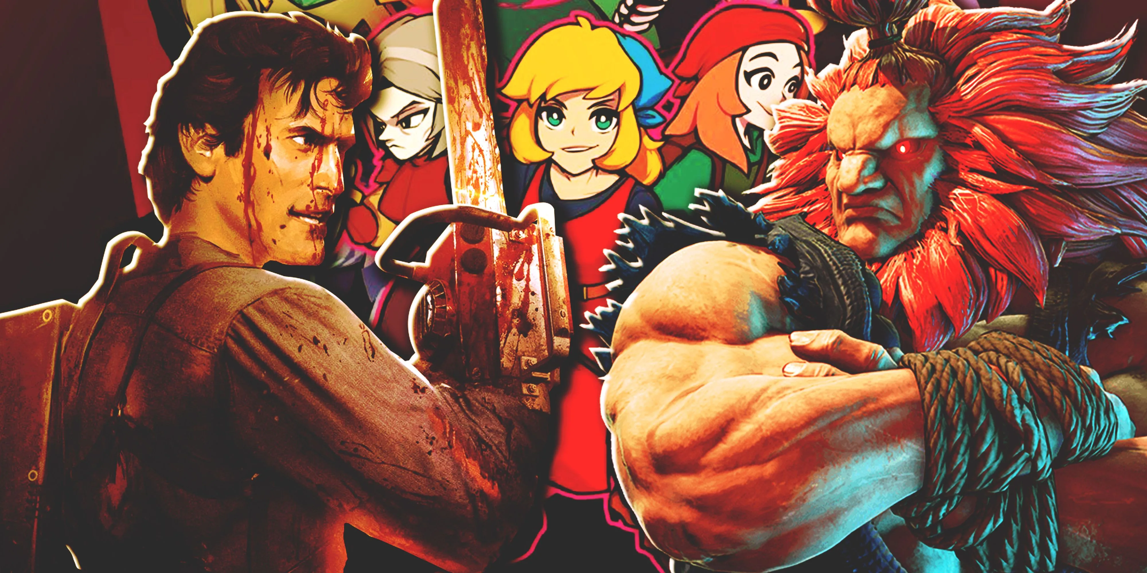 Các nhân vật game biểu tượng như Ash Williams, Akuma tượng trưng cho những thử thách game khó