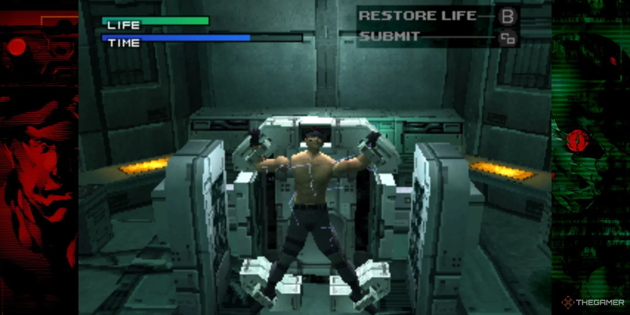 Cảnh Solid Snake bị Revolver Ocelot tra tấn bằng điện trong Metal Gear Solid 1 đầy kịch tính.