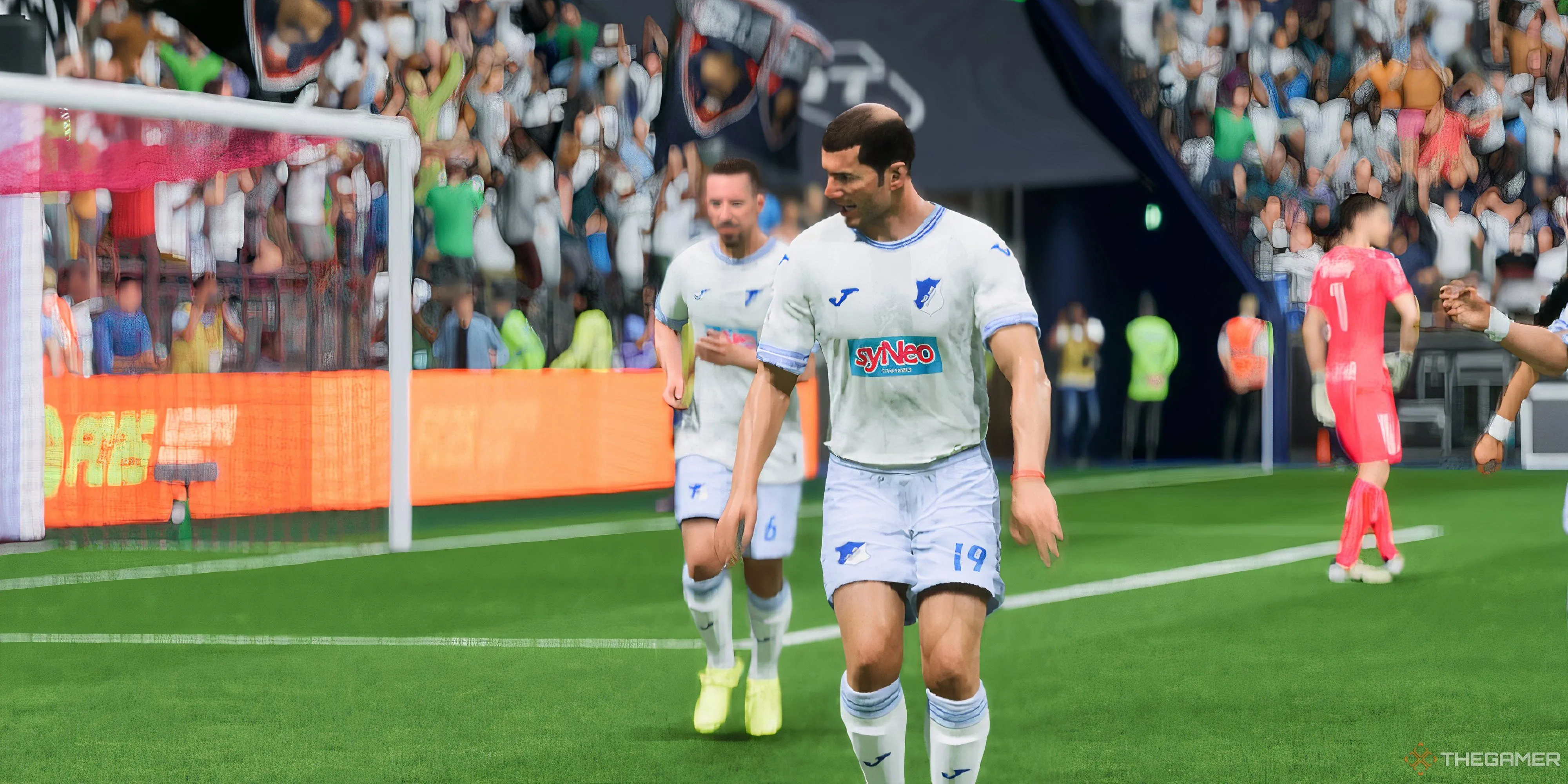 Cầu thủ ăn mừng bàn thắng trong EA Sports FC 25, bối cảnh thường xảy ra tình trạng &quot;thoát game trong giận dữ&quot; (rage quitting) trong các tựa game thể thao online.