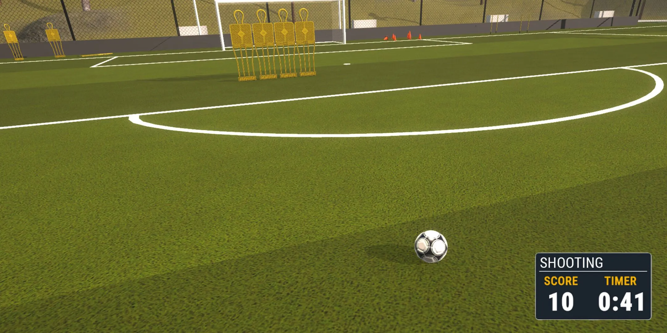 Cầu thủ đang chuẩn bị thực hiện quả đá phạt trong buổi tập của Football Life Simulator, mô phỏng cuộc sống bóng đá.
