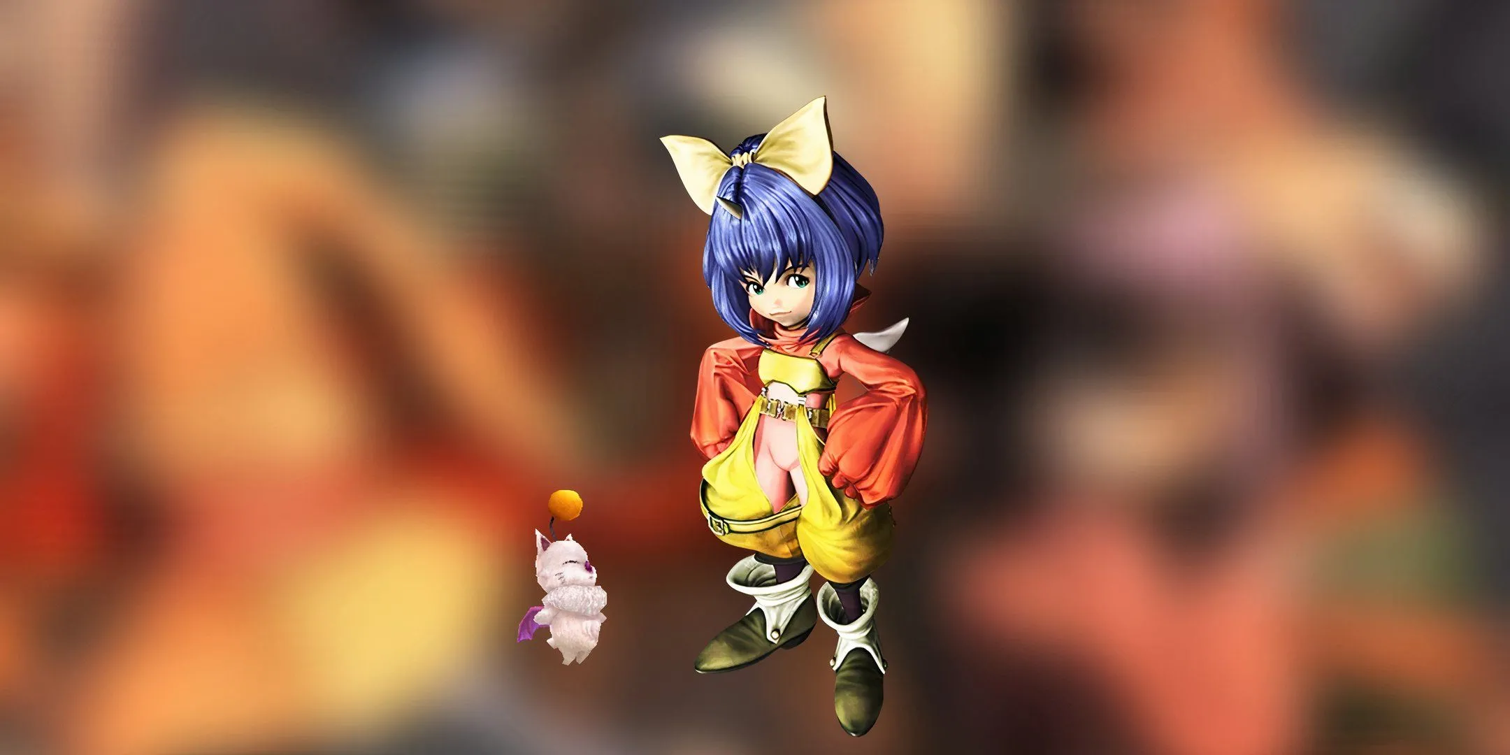 Cô bé Eiko Carol và người bạn Moogle thân thiết trong Final Fantasy 9.