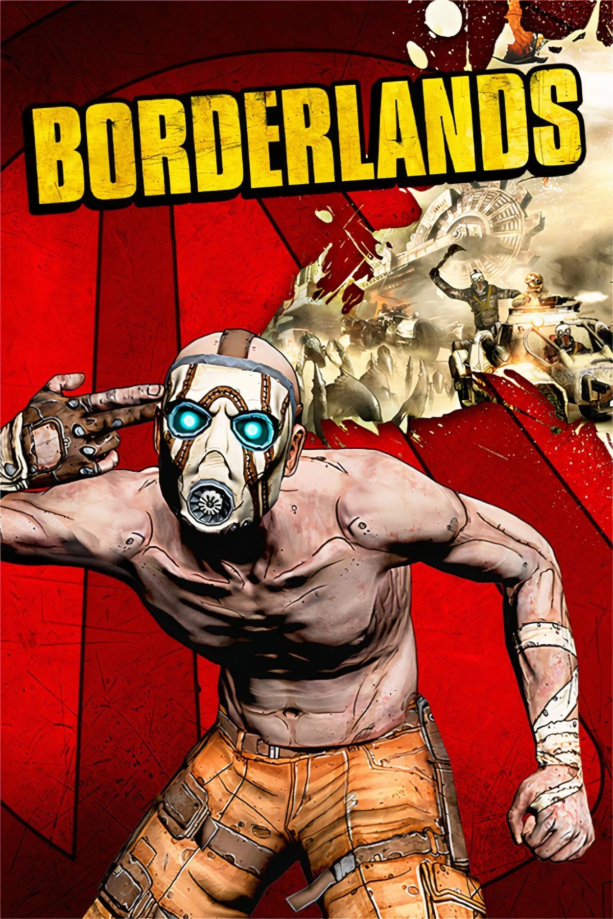 Collage hình ảnh game Borderlands, nổi bật với phong cách đồ họa cel-shaded sau khi thay đổi art style.