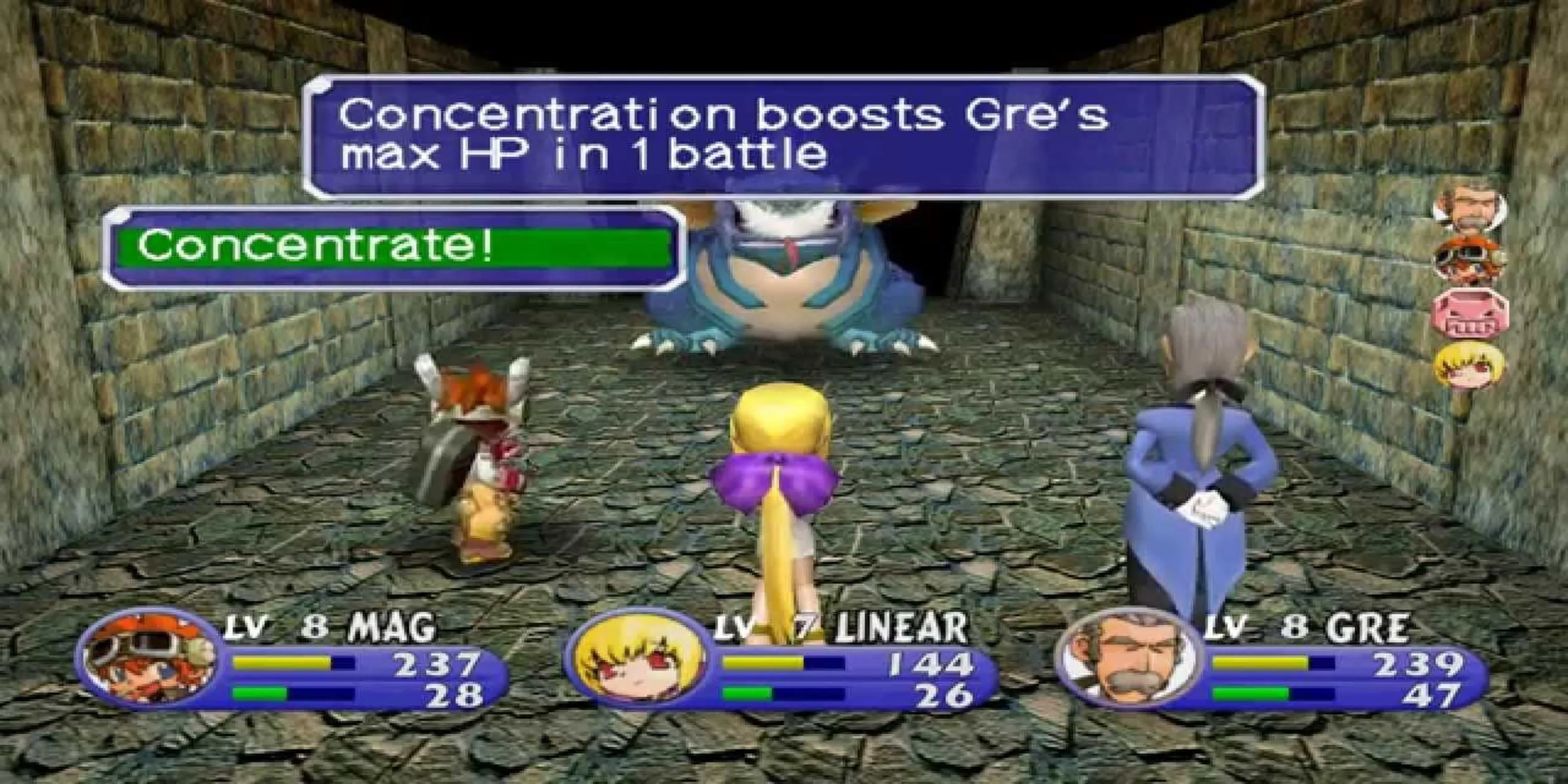 Cuộc chiến đối thủ trong hầm ngục cổ kính của Evolution Worlds trên GameCube