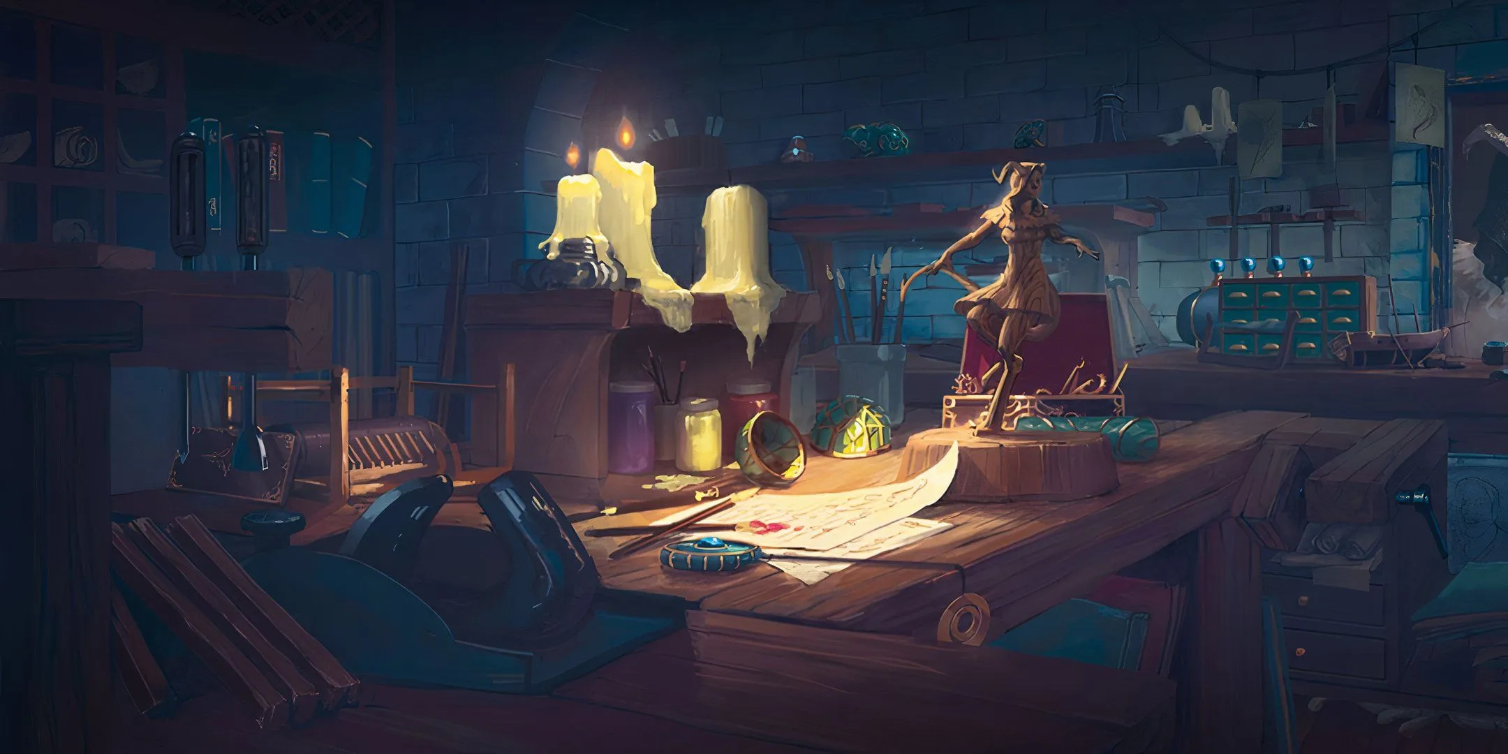 Dungeon Master đang điều chỉnh bản đồ và quái vật trong Dungeons &amp; Dragons