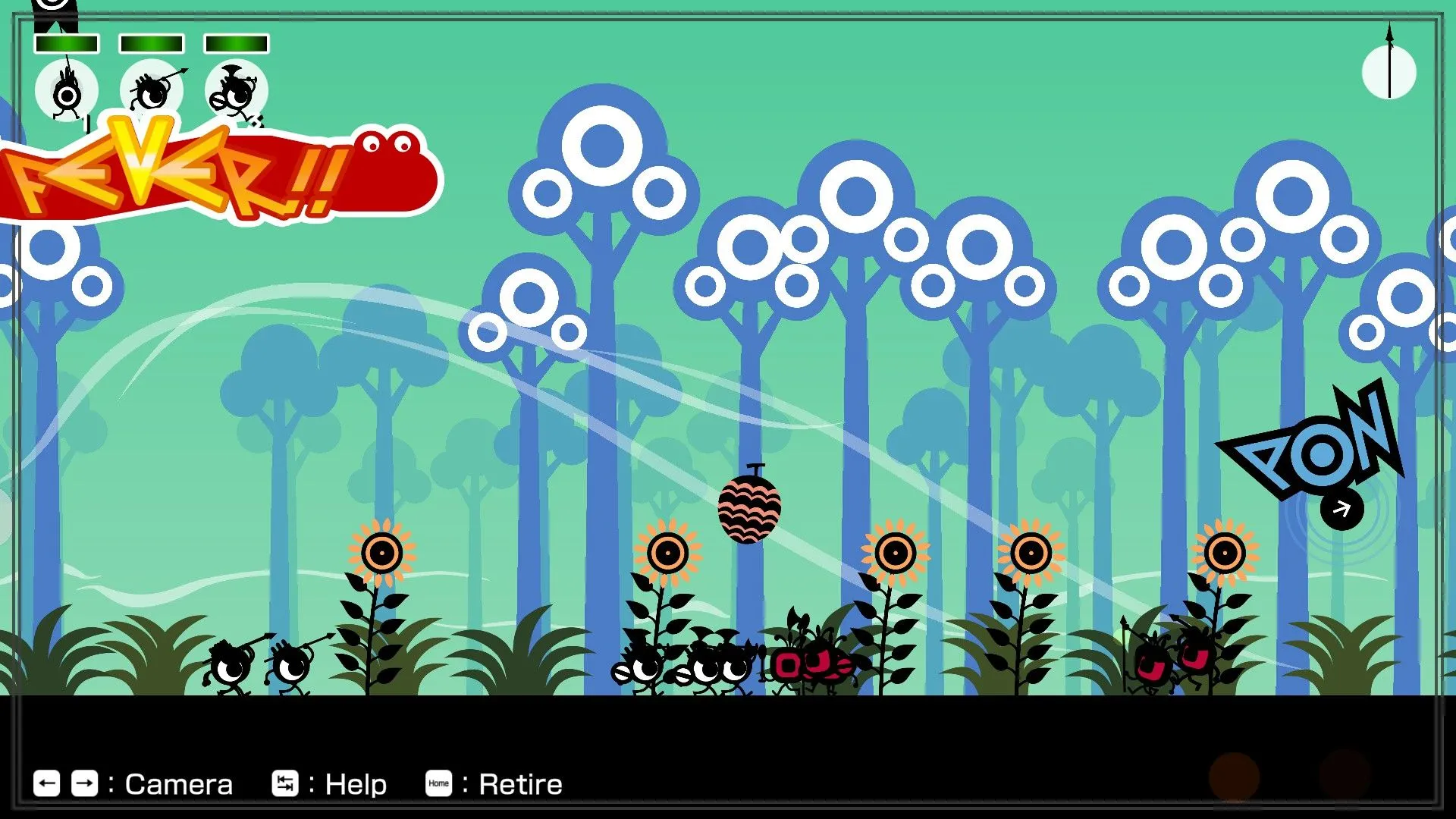Gameplay Patapon 1+2 Replay với đội quân Patapon tí hon hành quân theo nhịp điệu