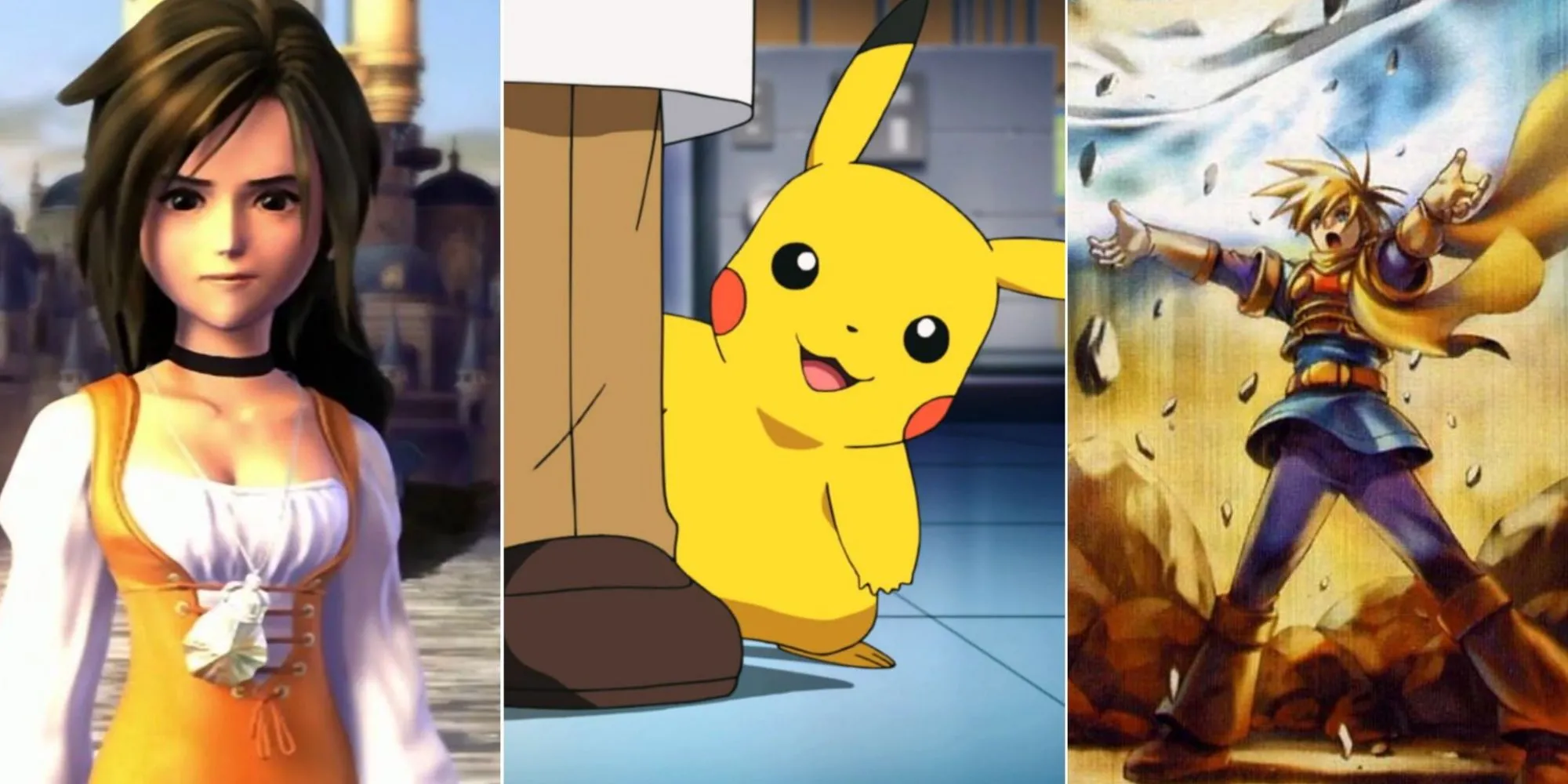Garnet (Final Fantasy 9), Pikachu (Pokemon) và Isaac (Golden Sun) - những nhân vật JRPG quen thuộc đại diện cho các fandom với nhiều &quot;red flag&quot; khác nhau.