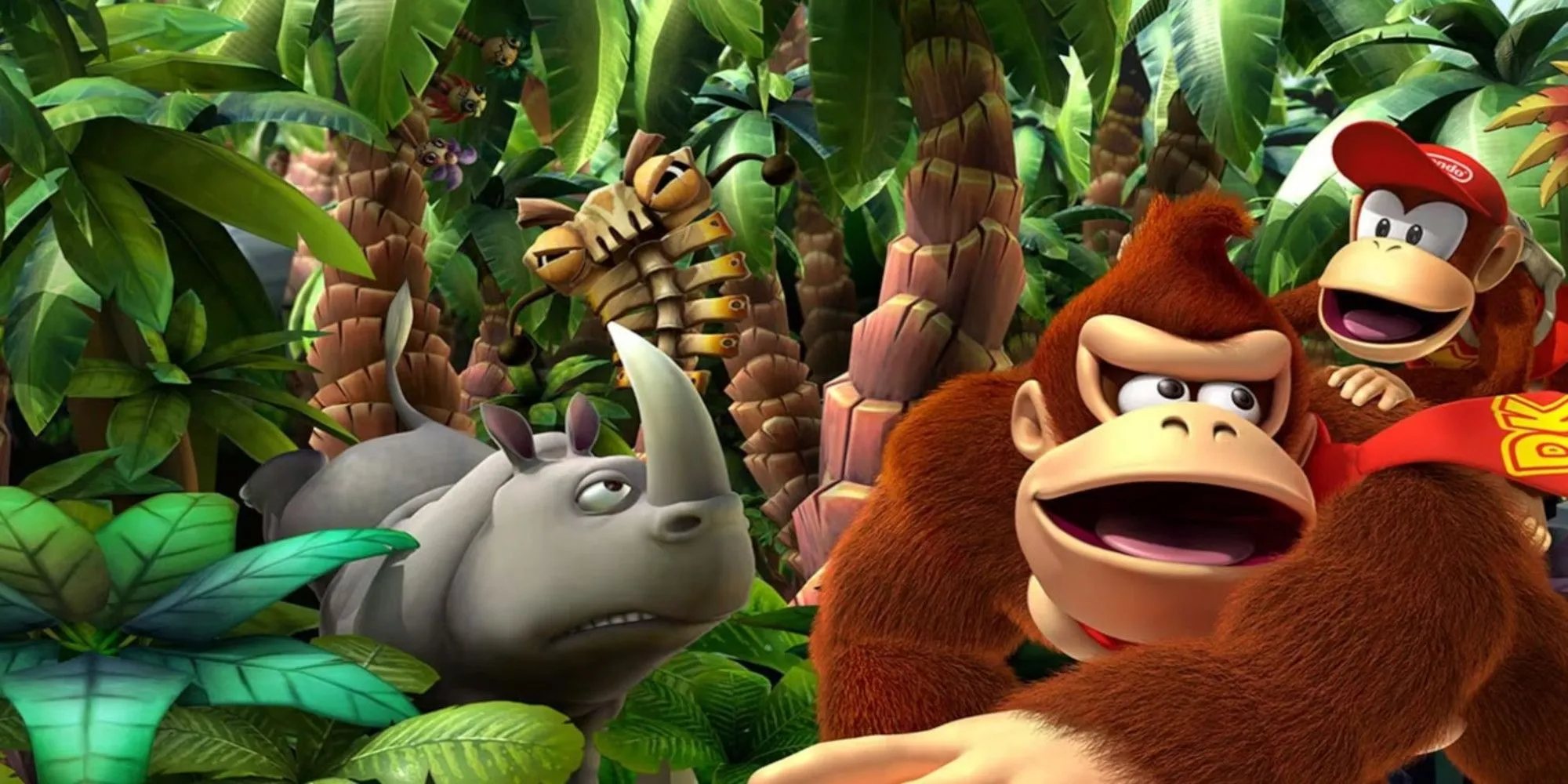Gia đình Donkey Kong cùng Diddy Kong trong Donkey Kong Country Returns HD