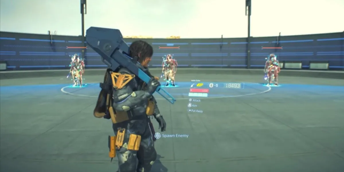 Guitar chiến đấu, vũ khí độc đáo trong Death Stranding 2, có thể đánh cận chiến hoặc bắn điện.