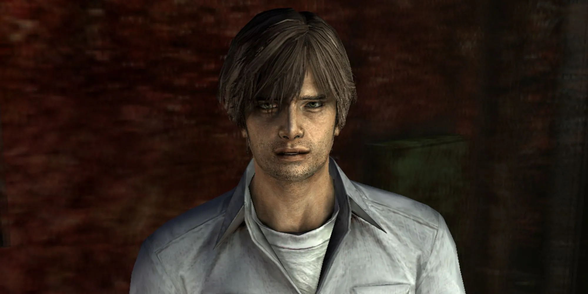 Henry Townshend với vẻ mặt sợ hãi trong Silent Hill 4 The Room.