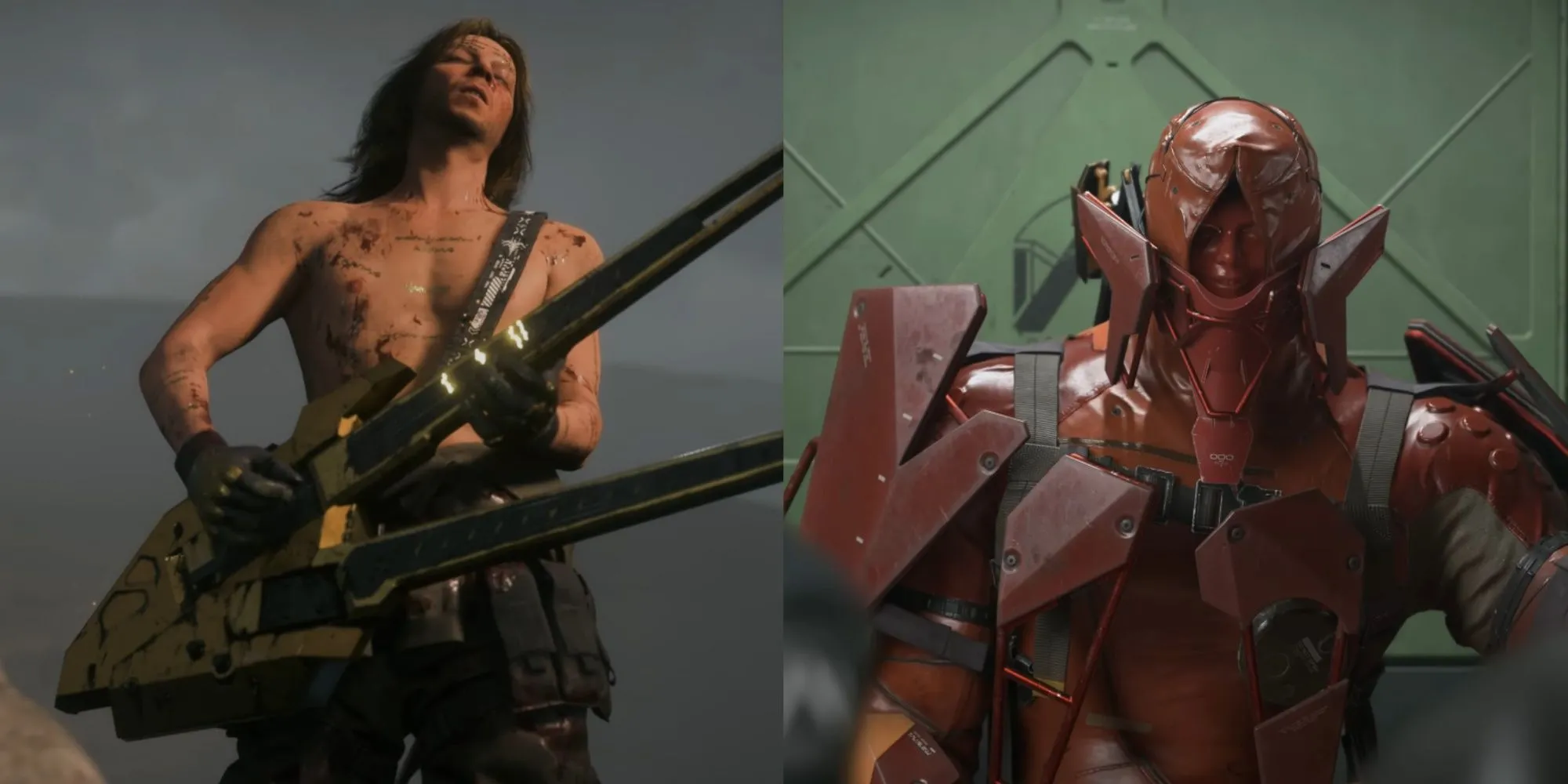 Higgs và quái vật Red Samurai trong Death Stranding 2 On the Beach