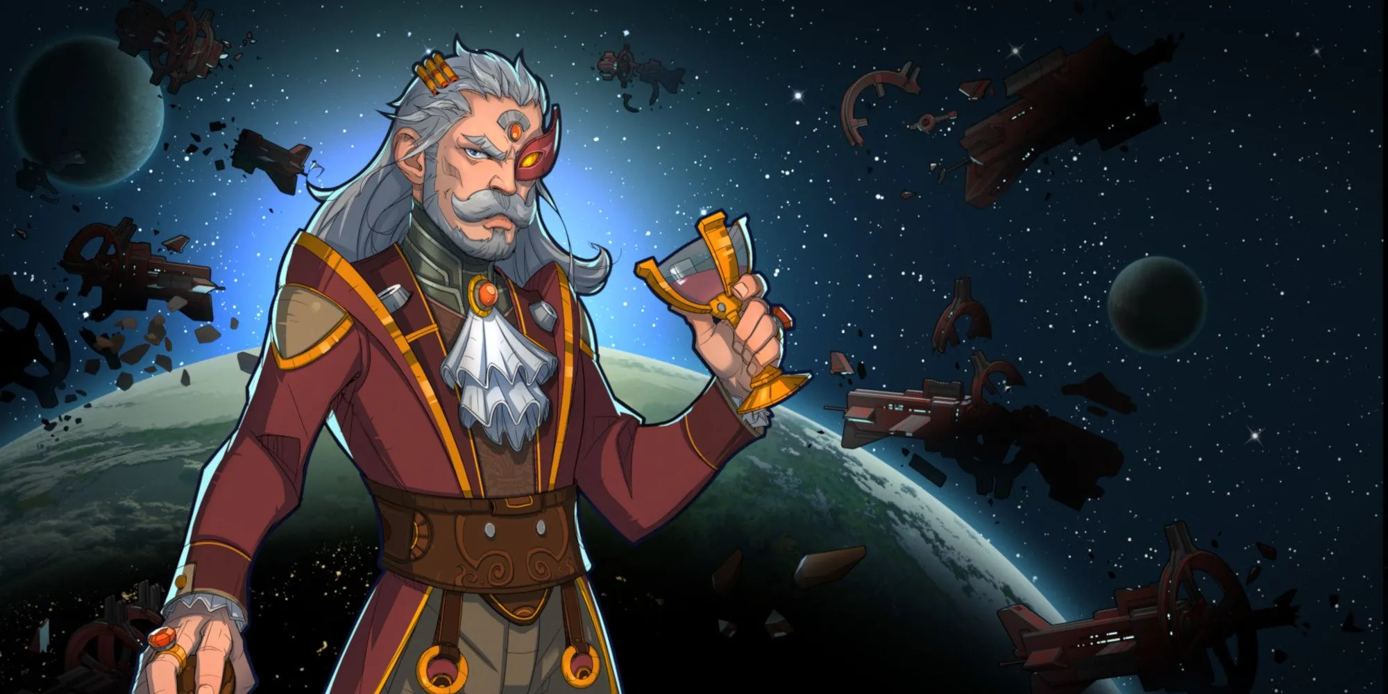 Hình ảnh chính thức của RimWorld - Royalty, đại diện cho bản mở rộng giới thiệu các yếu tố quý tộc và xã hội.