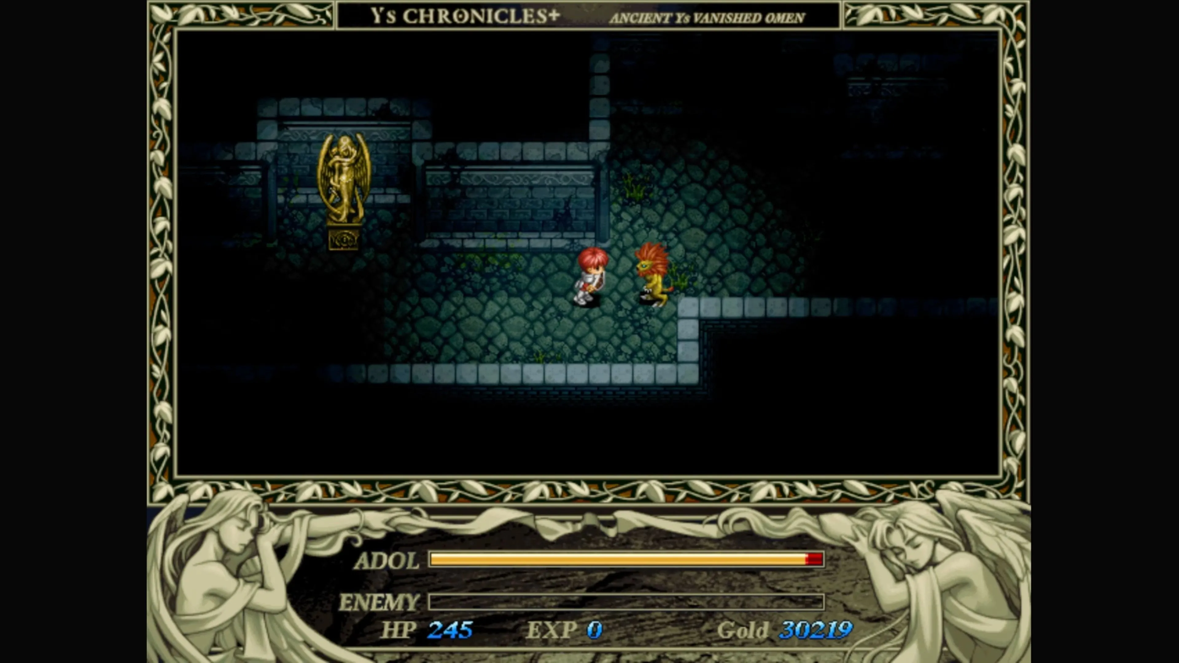 Hình ảnh nhân vật chính Adol Christin trong thế giới game Ys I, khám phá dungeon.