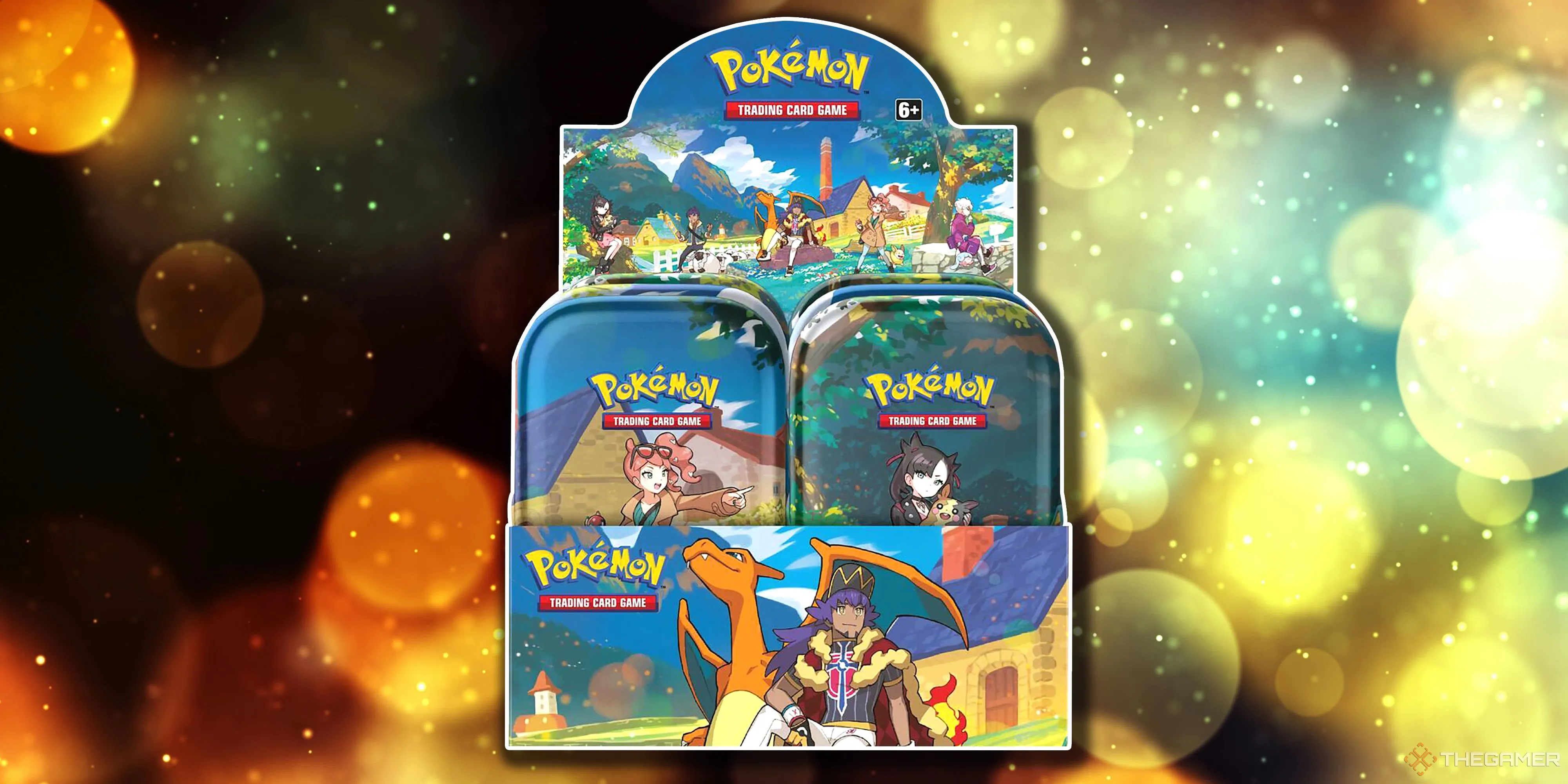 Hộp Mini Tin Display Pokemon TCG Crown Zenith, nổi bật với các artwork Pokemon đẹp mắt và giá trị cao.