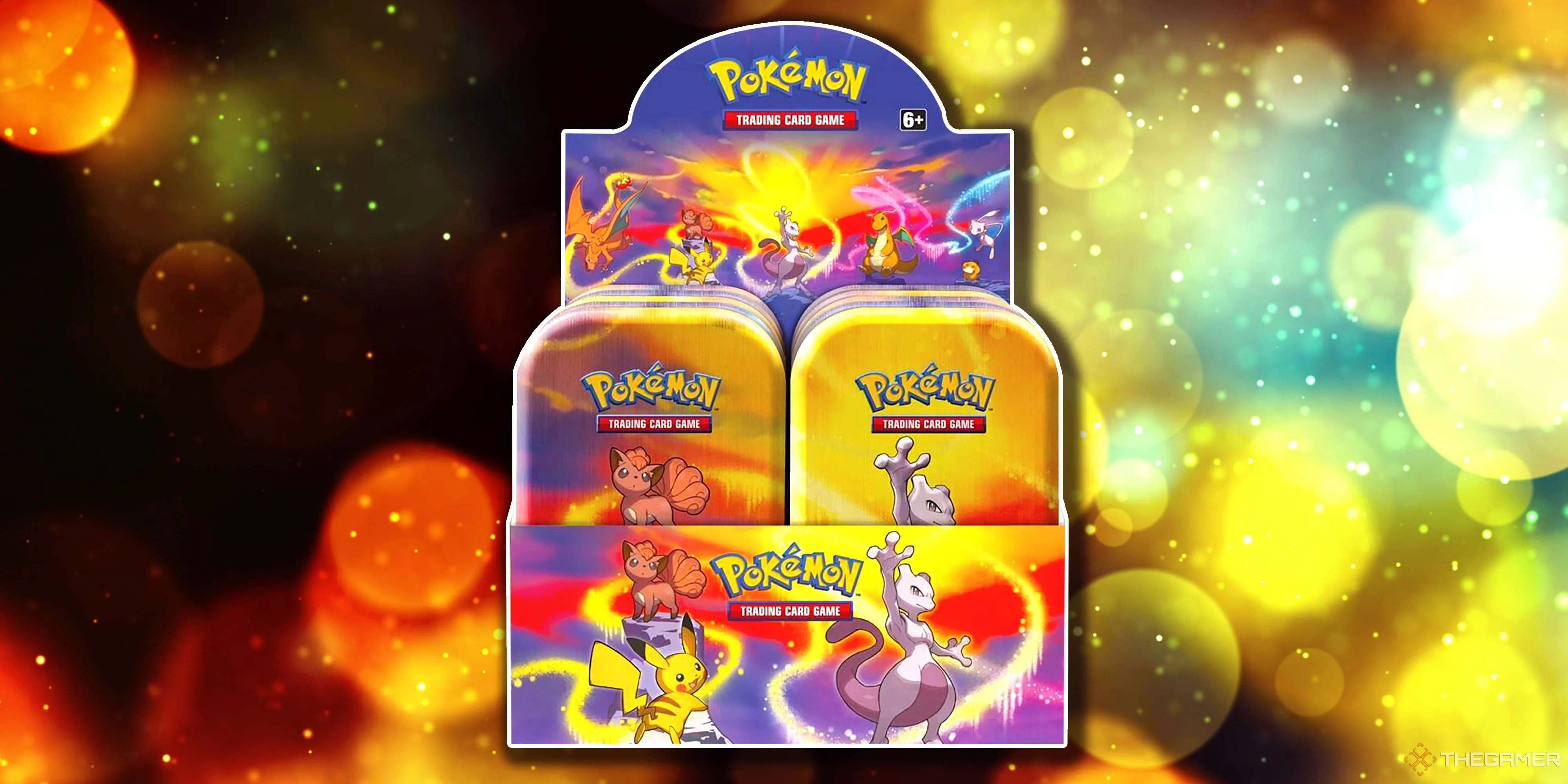 Hộp Mini Tin Display Pokemon TCG Kanto Power với hình ảnh Pokemon từ vùng Kanto cổ điển.