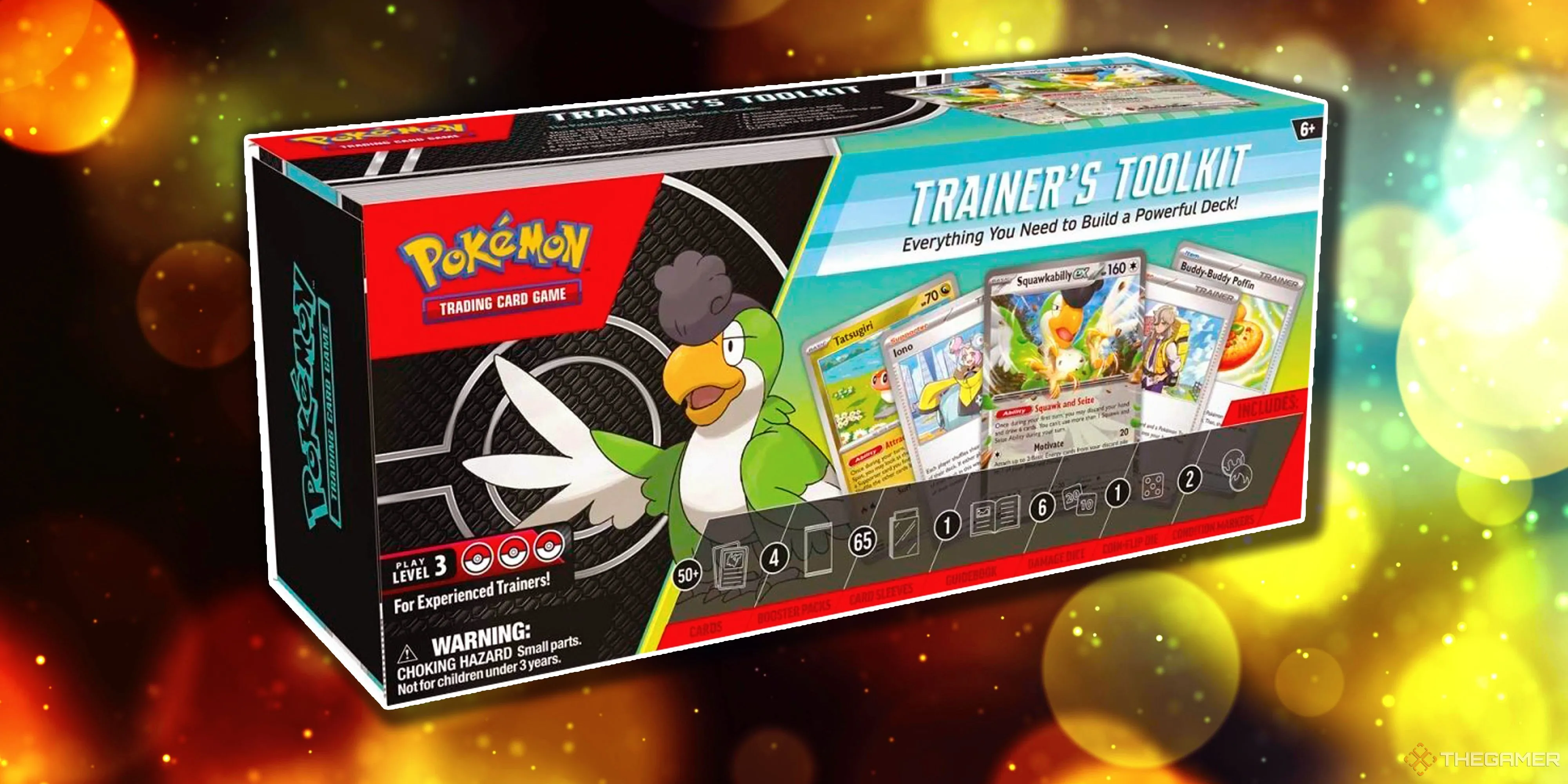 Hộp Pokémon TCG Trainer's Toolkit 2024 với thiết kế xanh lá cây, gợi nhớ vùng Paldea.