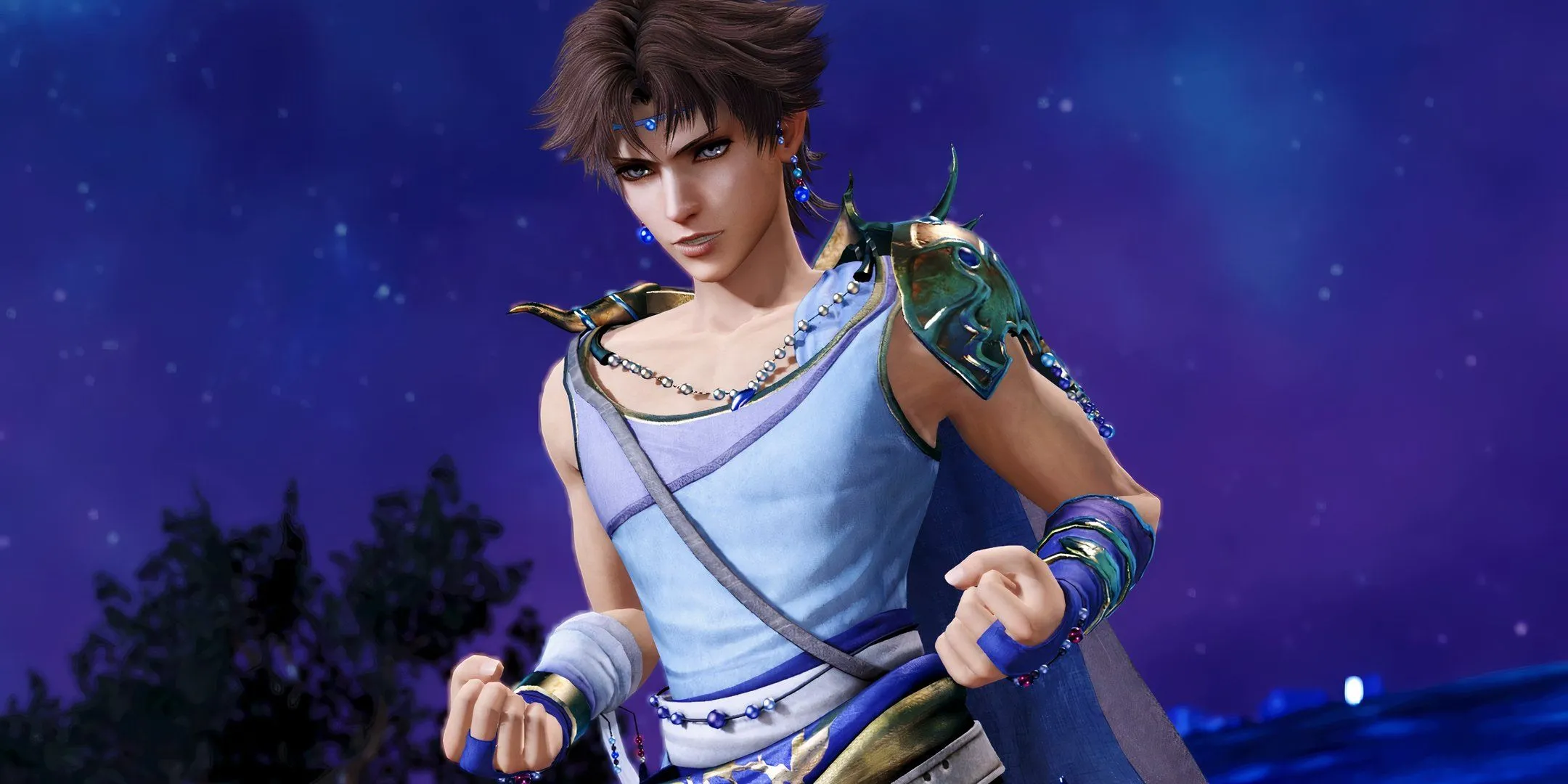 Kẻ du mục Bartz Klauser từ Final Fantasy 5, sẵn sàng chiến đấu cùng Boko.