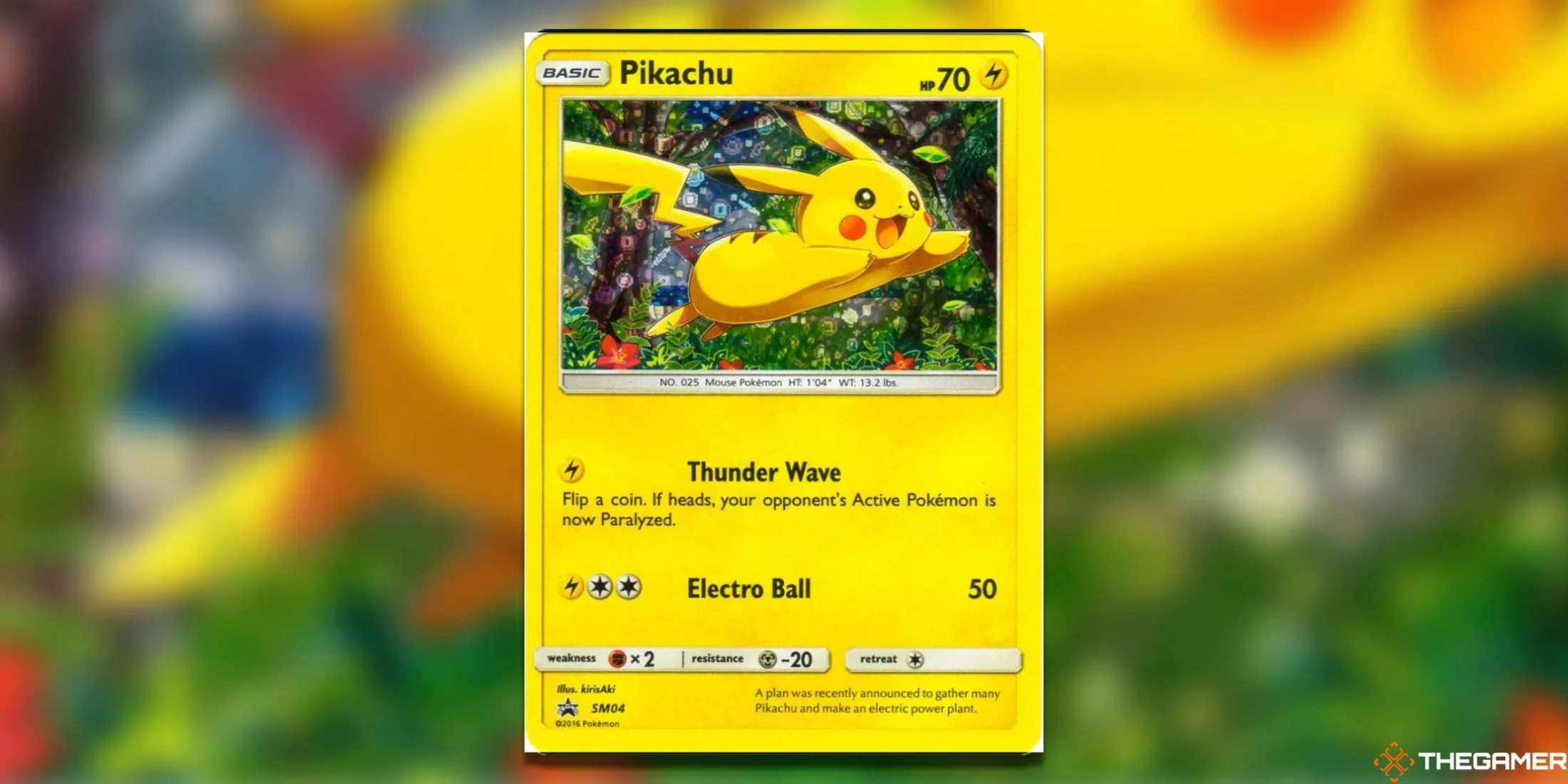 Lá bài Pikachu SM04 phiên bản General Mills từ Pokemon TCG