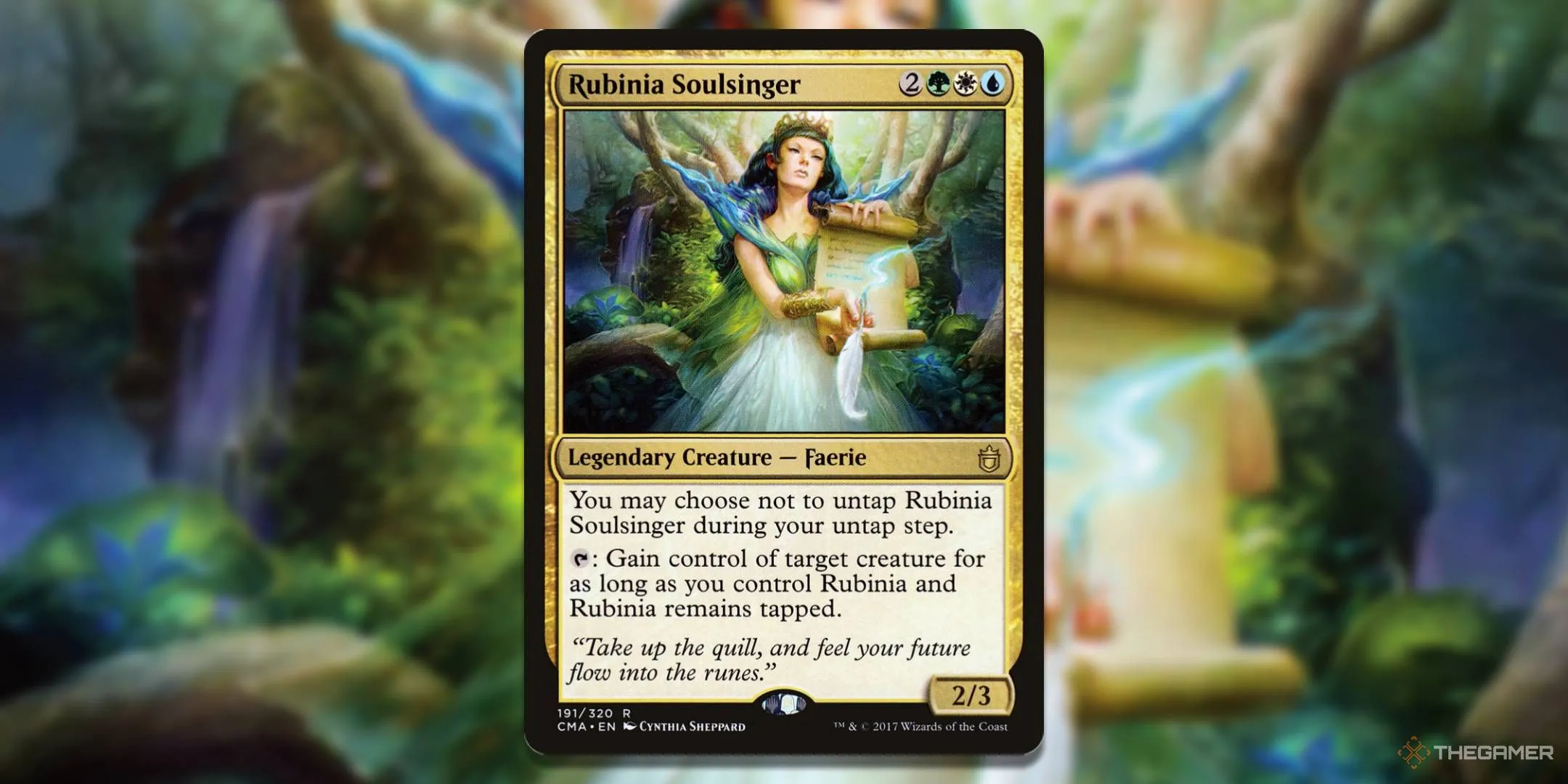 Lá bài Rubinia Soulsinger MTG trong bộ Enchantress Rubinia