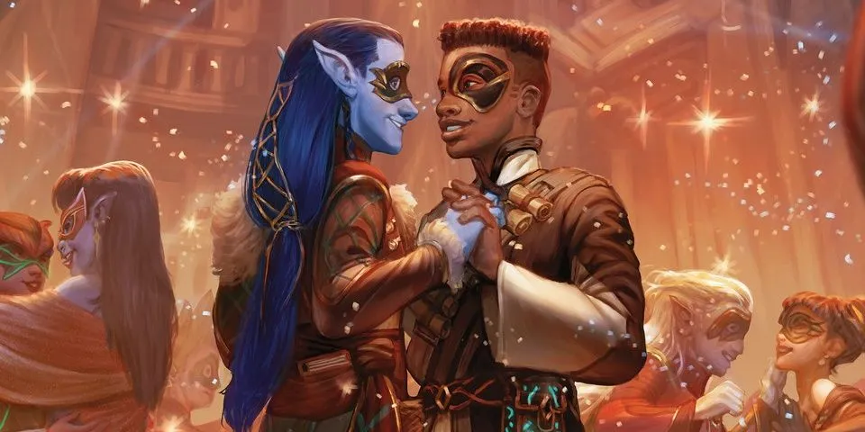 Lễ hội hóa trang trong Dungeons &amp; Dragons, bối cảnh lý tưởng cho campaign chính trị đầy âm mưu.